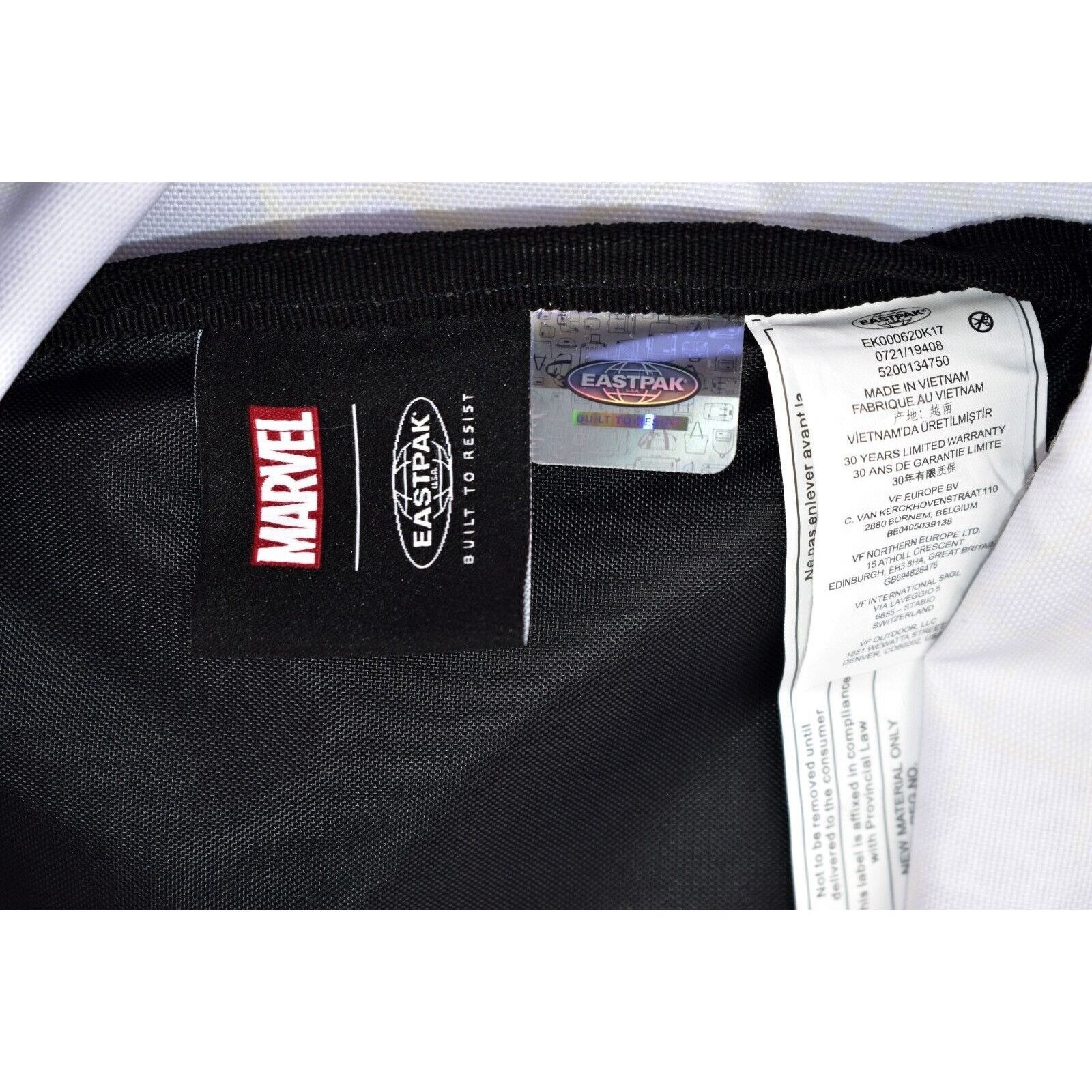 A8 NEW EASTPAK X MARVEL Padded Built To Resist Backpack Bag - www