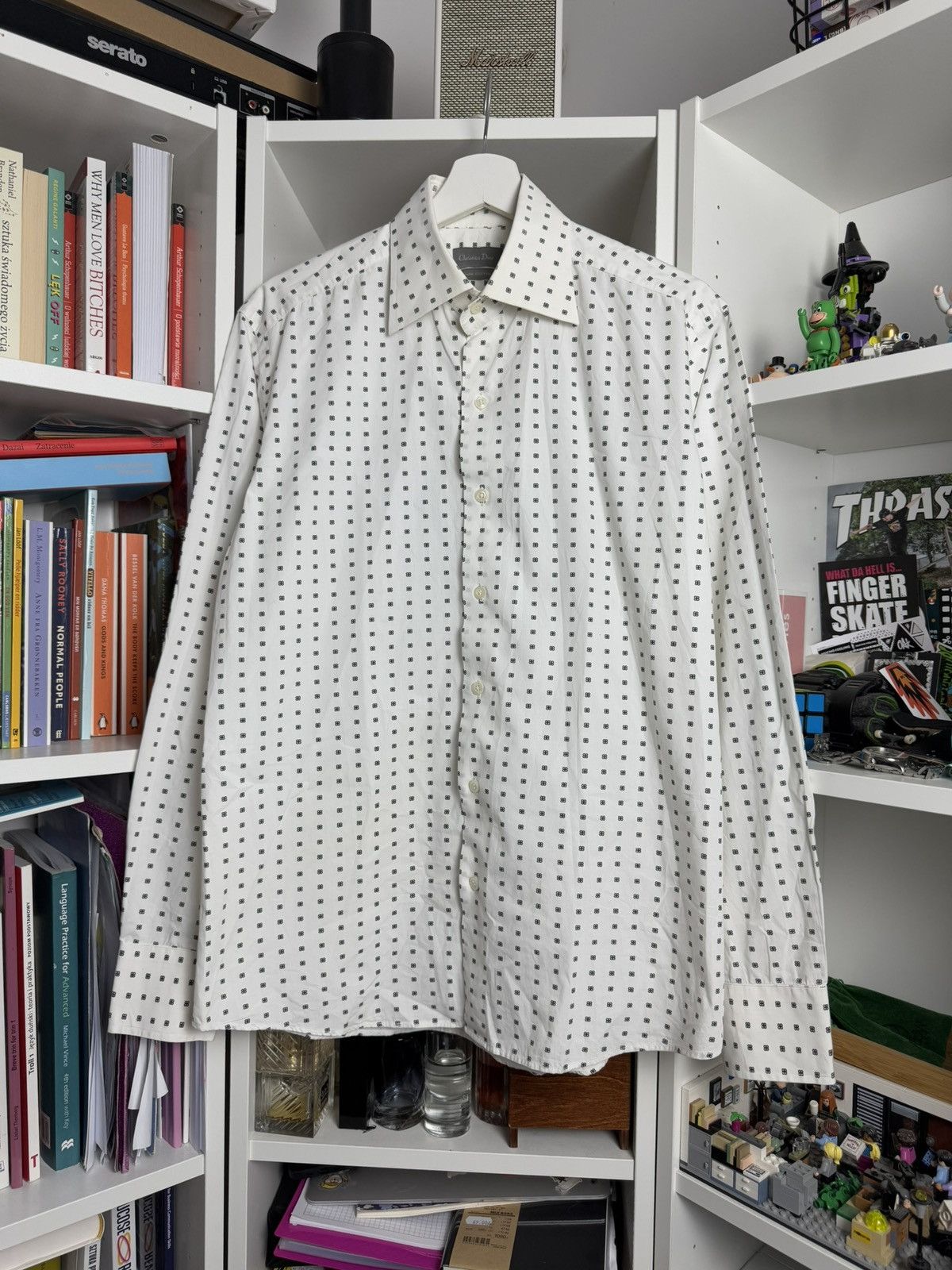 Christian Dior Monsieur × Designer × Dior Christian dior white printed shirt M designer luxury casual Size US M / EU 48-50 / 2 - 1 Thumbnail