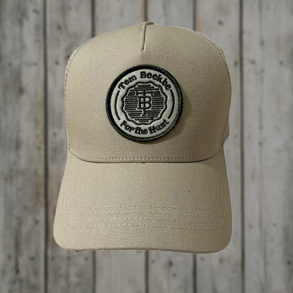 Vintage Tom Beckbe For The Hunt Leather Strapback Trucker Hat Men One Size Tan Hunting Hat Size ONE SIZE - 1 Thumbnail