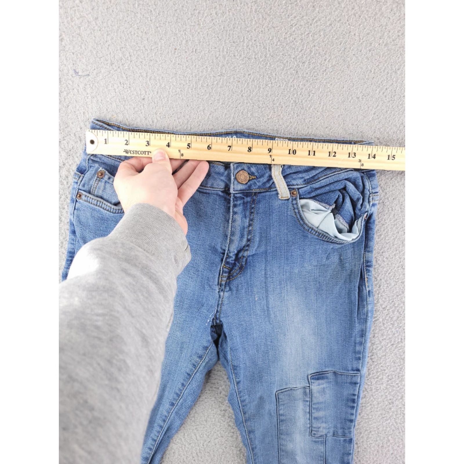 Vintage BSC jeans Mens 28x30 Blue SUPER SKINNY patchwork Jeans Mens 28 30 Blue Skinny Vintage? Size US 28 / EU 44 - 6 Thumbnail