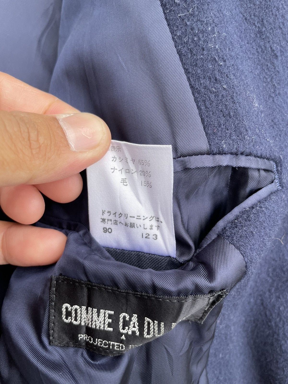 Japanese Brand 🔥Accept Binding🔥 Comme Ca Du Mode Navy Blue Wool Overcoat Size US S / EU 44-46 / 1 - 9 Thumbnail
