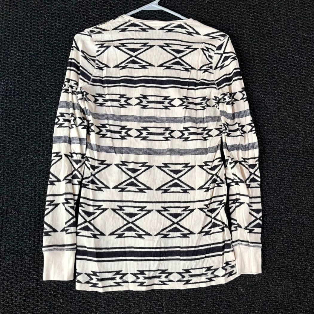 Ralph Lauren Lauren Ralph Lauren Women's Long Sleeve Thermal Henley Southwestern Print Cream M Buttons Up Shirt Womens Size M Size M / US 6-8 / IT 42-44 - 3 Thumbnail