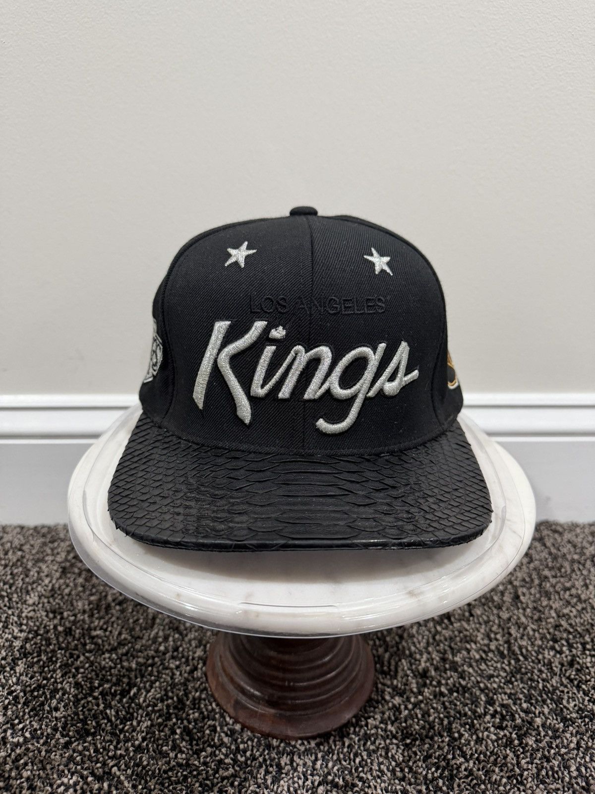 Just Don × Mitchell & Ness Just Don x Mitchell & Ness NHL Los Angeles Kings Black Hat Size ONE SIZE - 7 Thumbnail