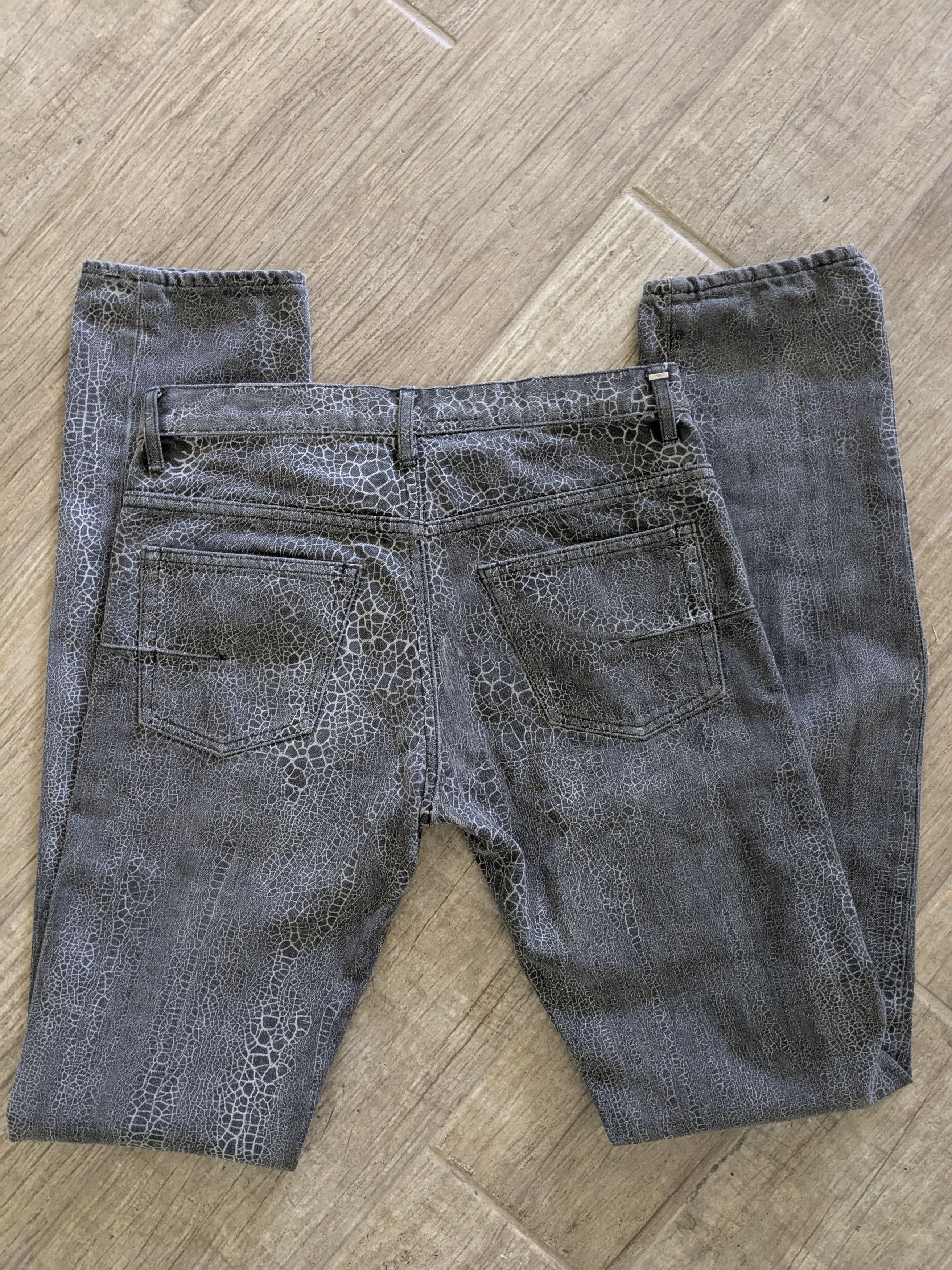 dior homme AW08 コーティングブラックデニム　w28 ジーンズ Dior Homme(ディオールオム) エディ期 ラスターコーティング加工デニム