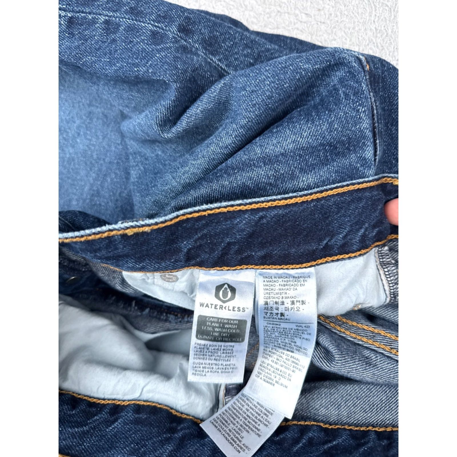 Levi's Levi's Jeans Women 32 Blue Distressed High Rise Straight Ankle 32x27 Vintage No Size 24" / US 00 / IT 34 - 7 Thumbnail
