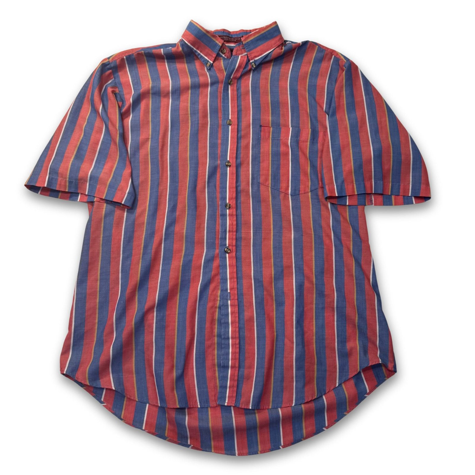 Savile Row Vintage Short Sleeve Striped Button Up Savile Row Traditions Size US L / EU 52-54 / 3 - 1 Thumbnail