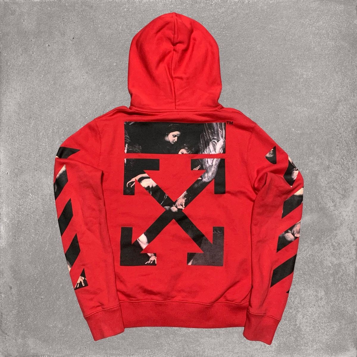 Off-White Off White Small Caravaggio Arrows Red Hoodie Virgil Abloh Size US S / EU 44-46 / 1 - 1 Thumbnail