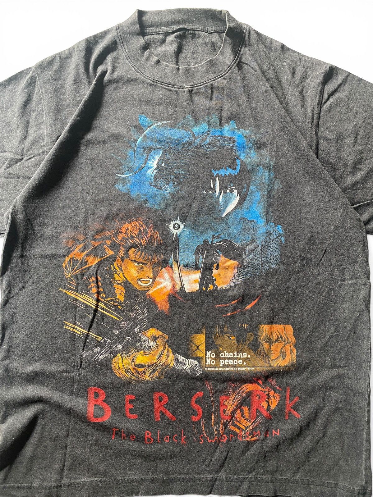 Japanese Brand Rare Berserk The Black Swordsman Anime Graphic Tee Faded Size US M / EU 48-50 / 2 - 4 Thumbnail