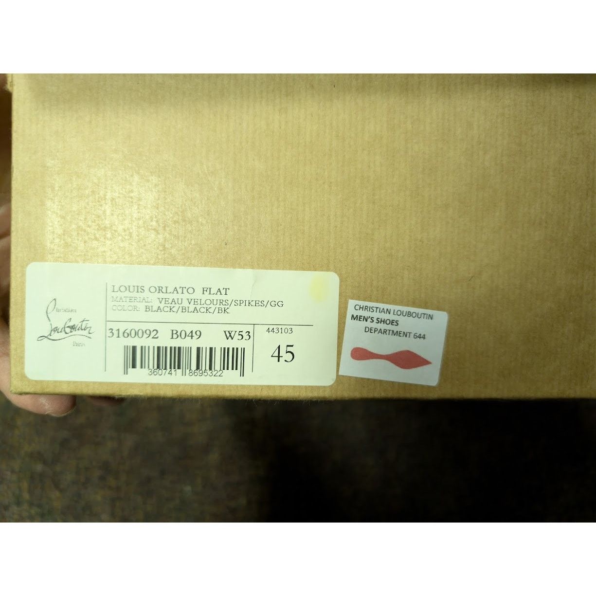 Christian Louboutin o1rshd1 Louis Orlato Flat Sneakers in Black Size US 12 / EU 45 - 24 Thumbnail