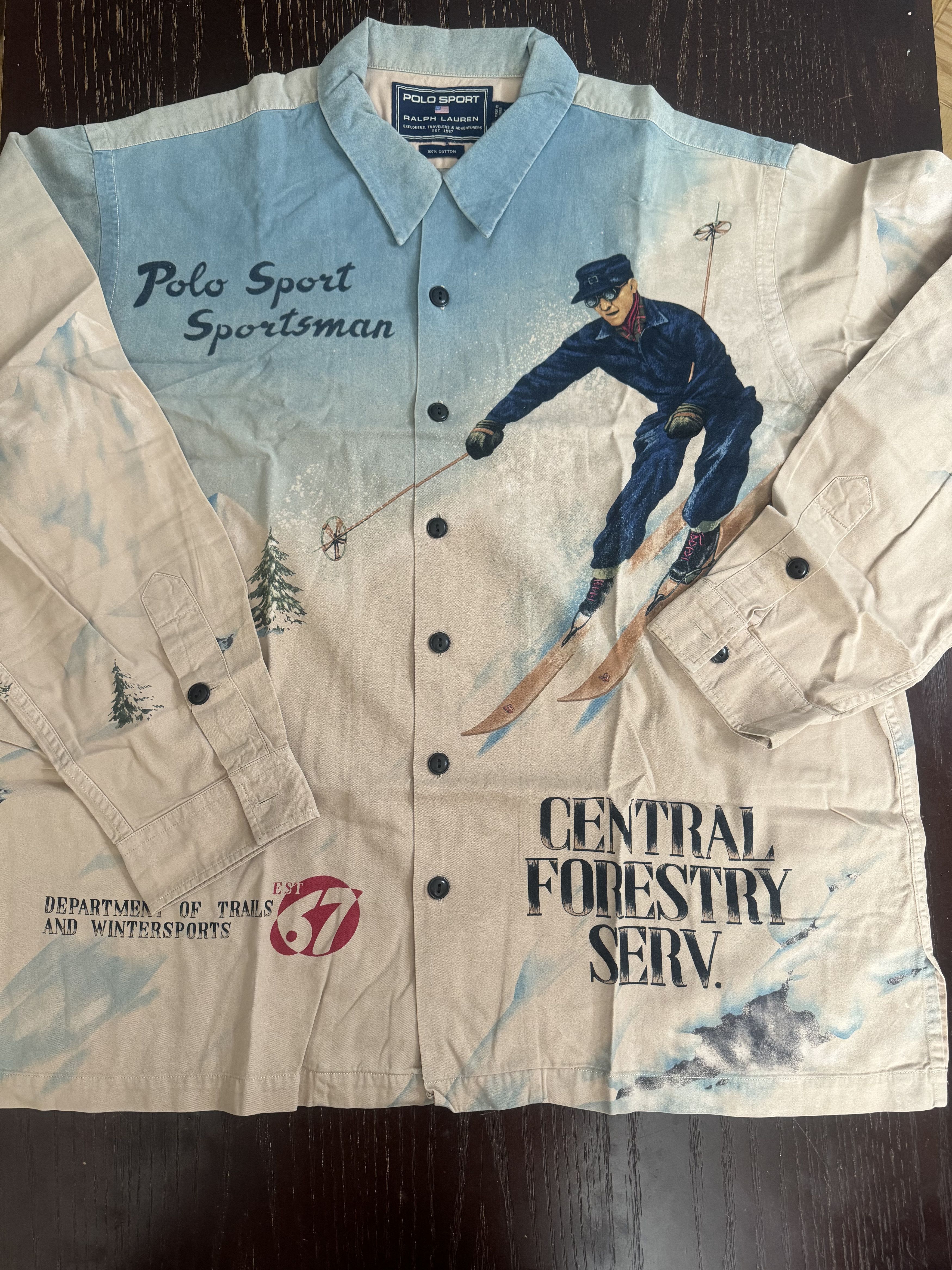 Polo Ralph Lauren Vintage Polo Ralph Lauren Sportsman Ski Button Up Size US XL / EU 56 / 4 - 12 Thumbnail