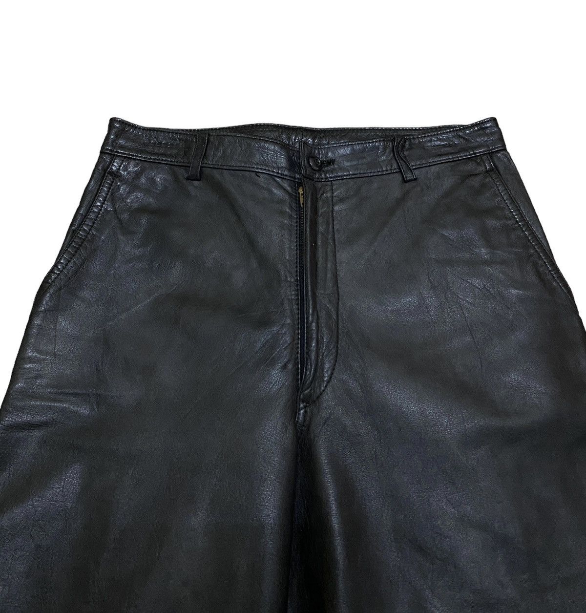 Comme des Garcons Rare Vintage Comme Des Garcons Homme Leather Pants 1990s Size US 28 / EU 44 - 3 Thumbnail