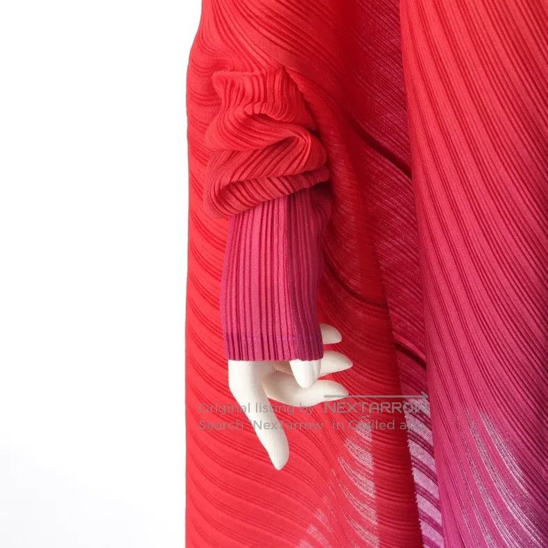 Issey Miyake Issey Miyake Red Coat Size M / US 6-8 / IT 42-44 - 8 Thumbnail