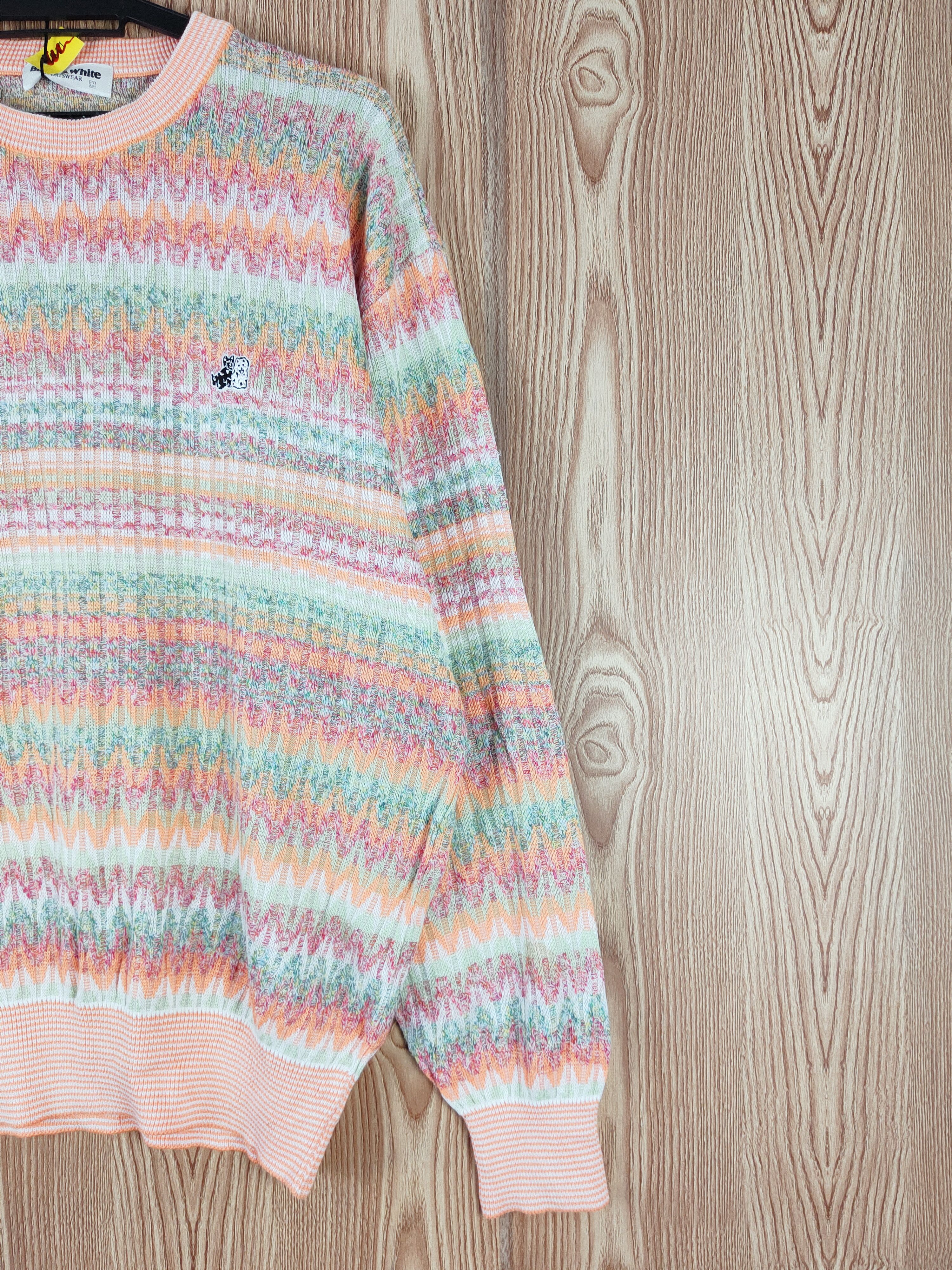 Japanese Brand Black & White made in japan Knitwear Sweatshirts #W162 Size US L / EU 52-54 / 3 - 6 Thumbnail