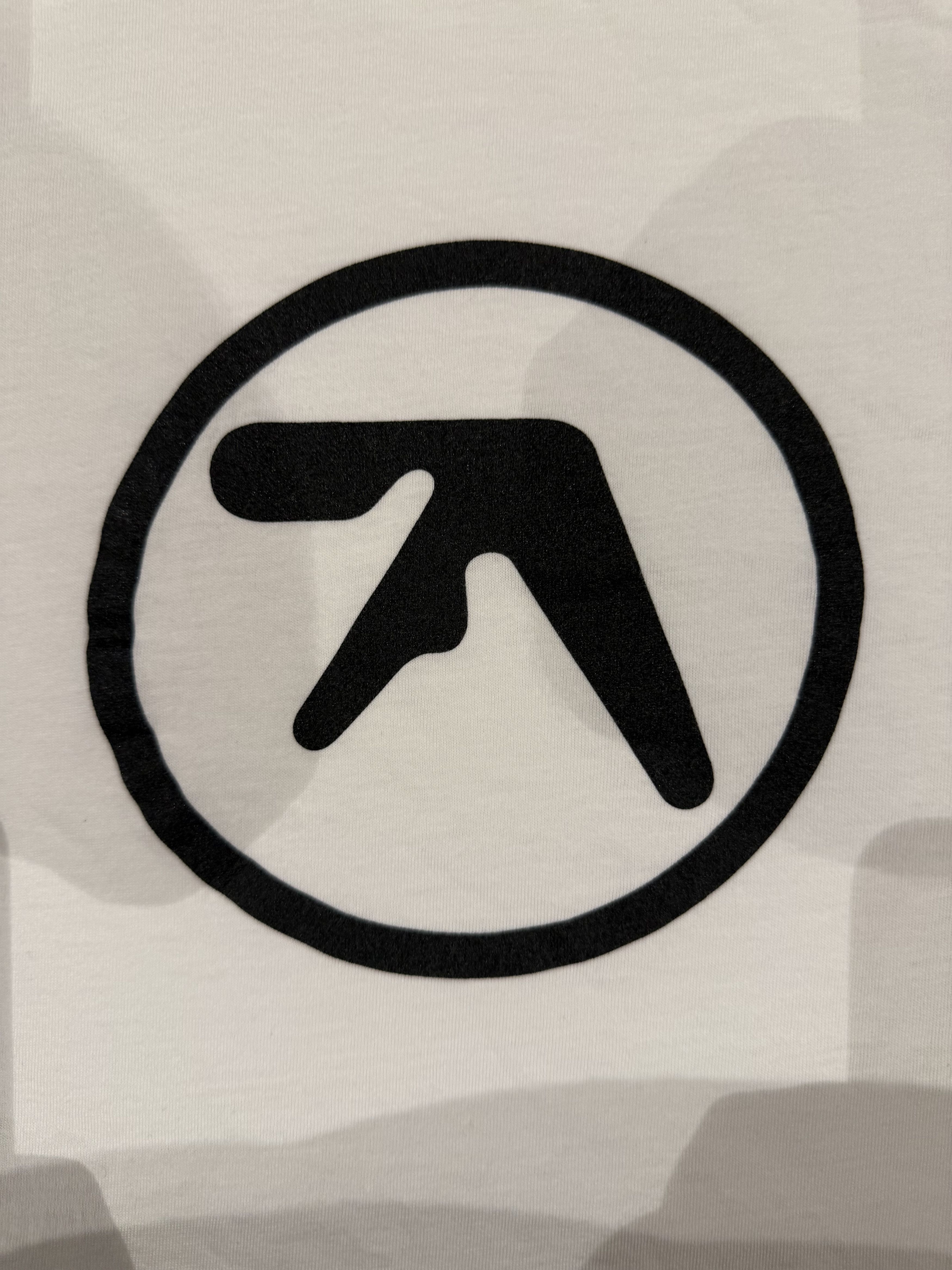 Band Tees 💚 Aphex Twin Logo Tee White X-Large Size US XL / EU 56 / 4 - 3 Thumbnail