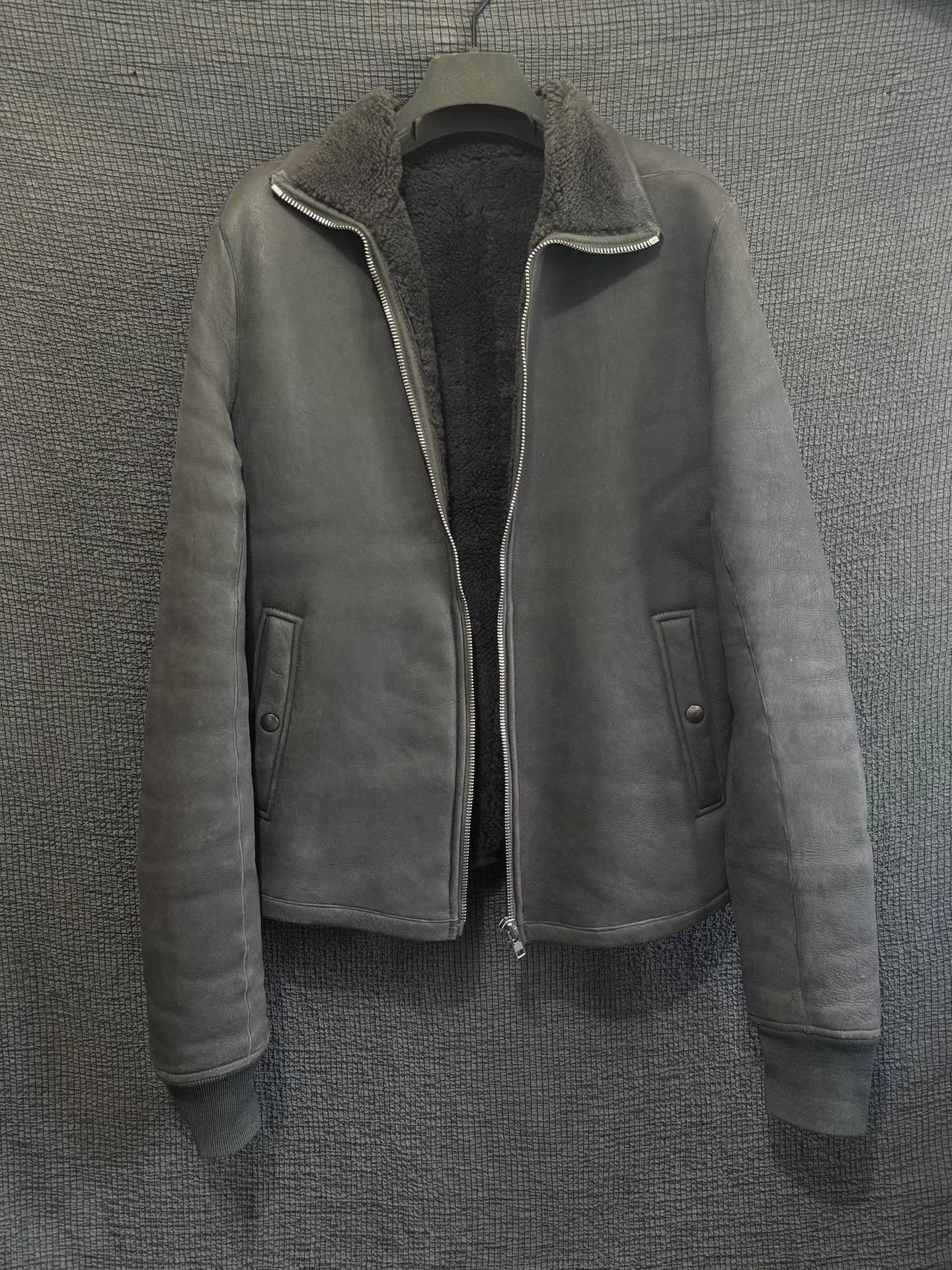 Rick Owens 14FW mainline shearling jacket