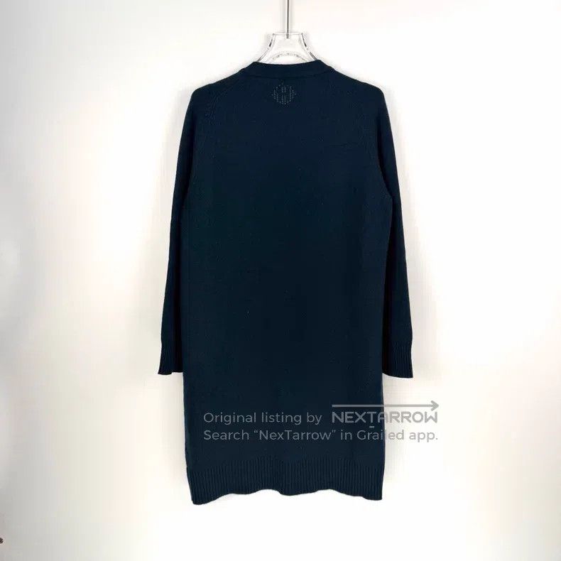 Hermes Navy Cashmere Long Cardigan
