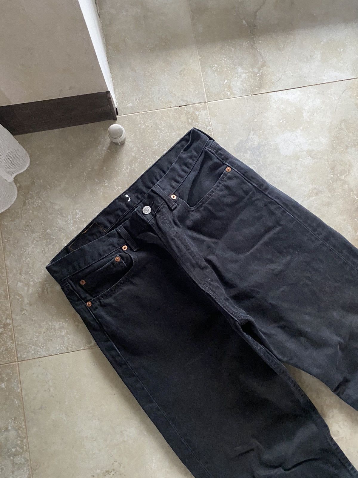 Levi's Vintage Levis Baggy 590 Jeans Made in Usa 2000s Y2K Black Size US 34 / EU 50 - 7 Thumbnail