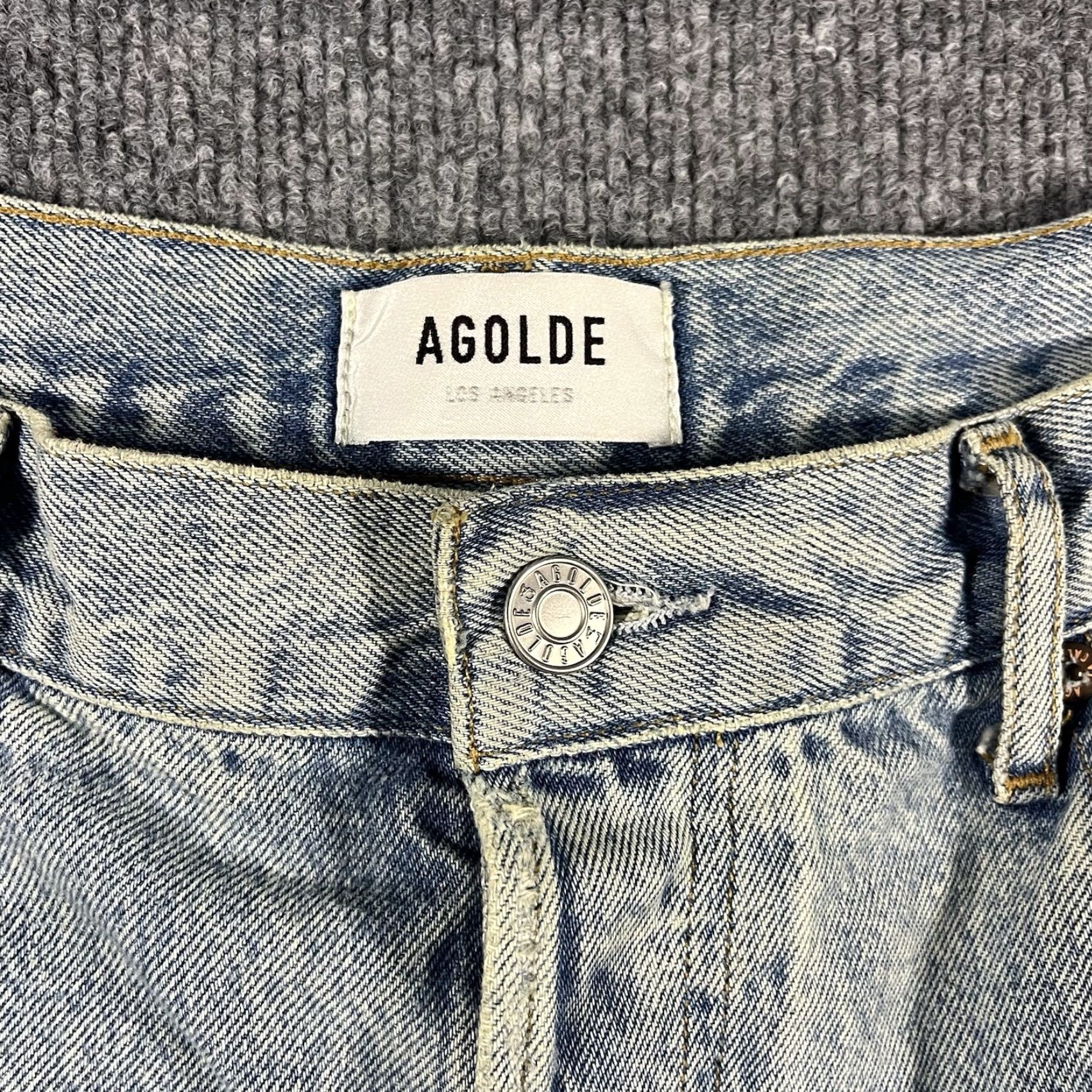Agolde VINTAGE Agolde Denim Jean Shorts Women's 34 Blue Cut Offs Distressed Button Fly 90s Crop Size 24" / US 00 / IT 34 - 2 Thumbnail