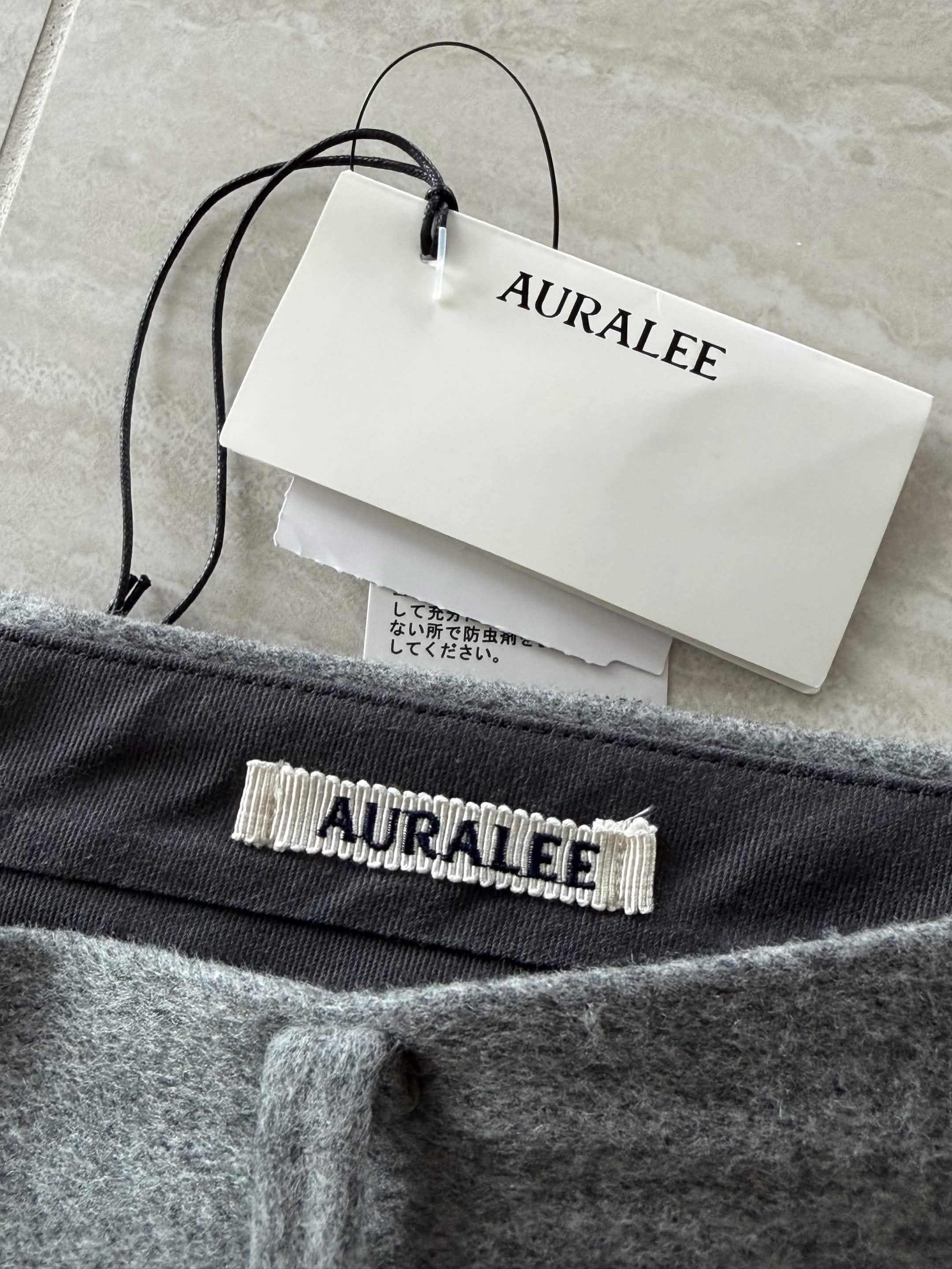Auralee Auralee Cashmere Moleskin Two-Tuck Slacks Top Gray Size US 32 / EU 48 - 3 Thumbnail