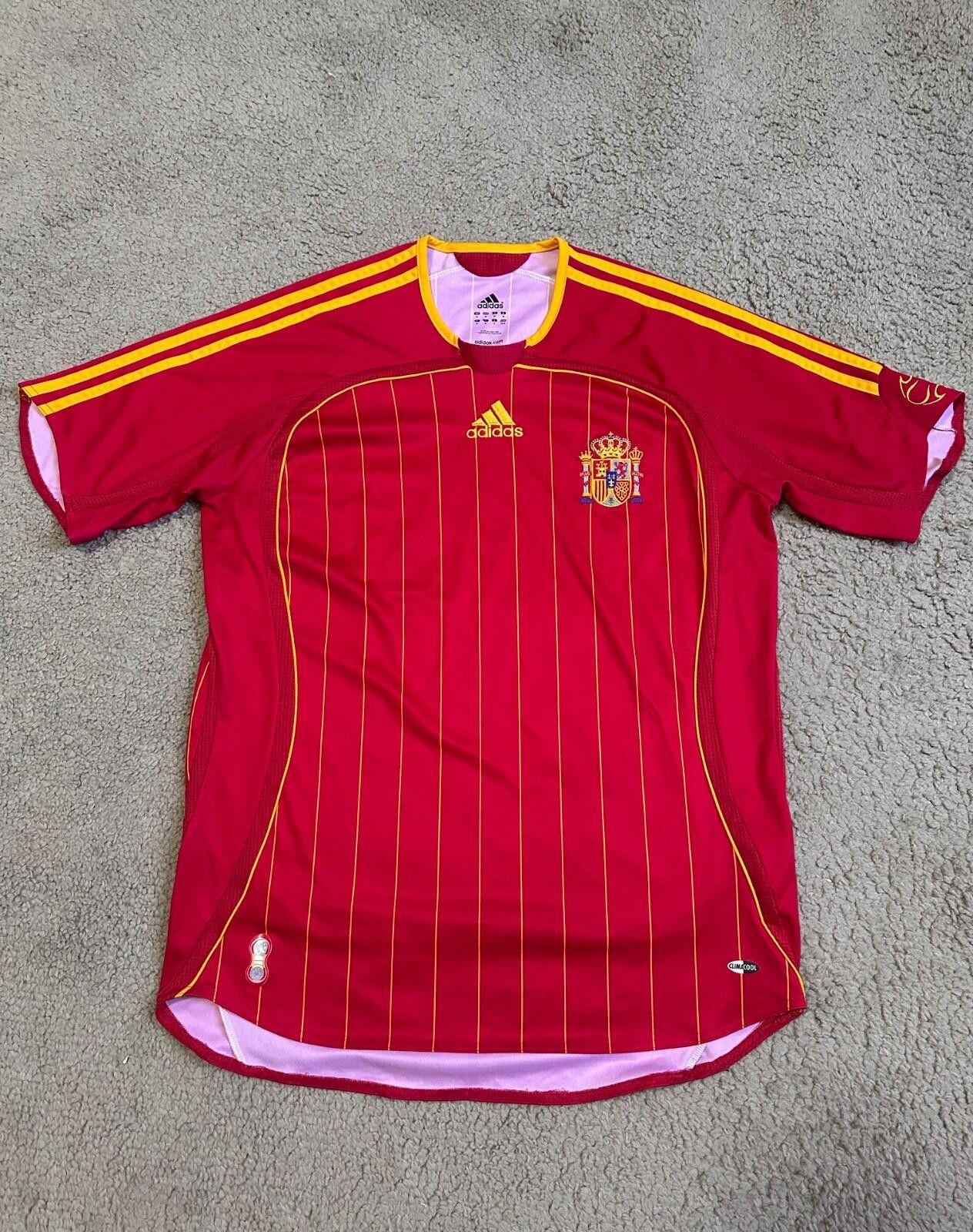Adidas Spain 2006 2008 Home Football Shirt Soccer Jersey Adidas Size US M / EU 48-50 / 2 - 1 Thumbnail