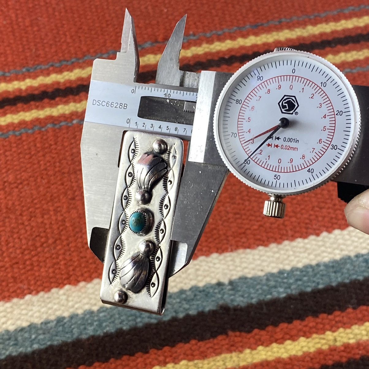 Kapital × Vintage Vtg Navajo JM Haley Sterling Silver Turquoise Money Clip Size ONE SIZE - 7 Thumbnail