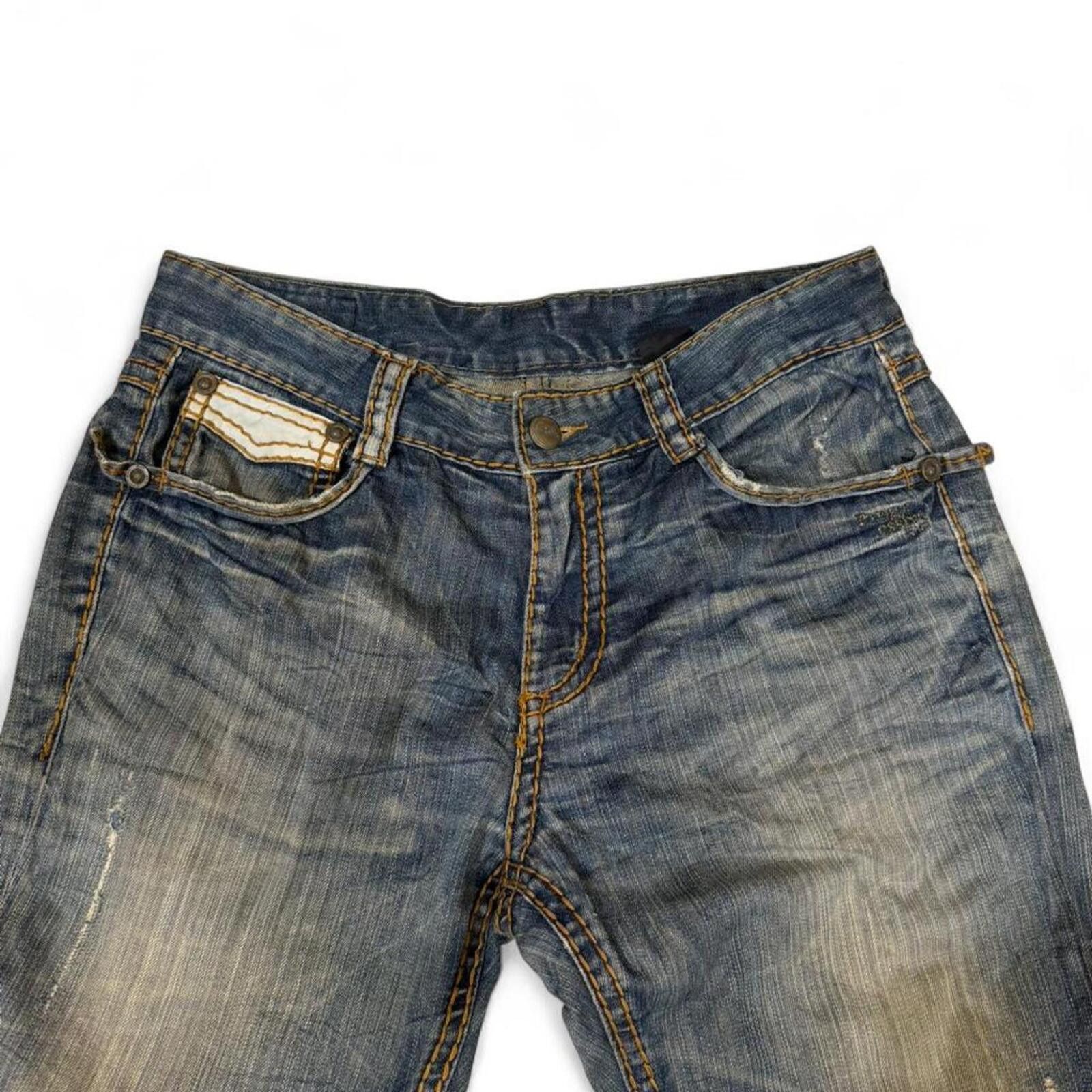 True Religion Crazy EXR mud wash denim jeans with back pockets design Size 34" / US 12 / IT 48 - 4 Thumbnail