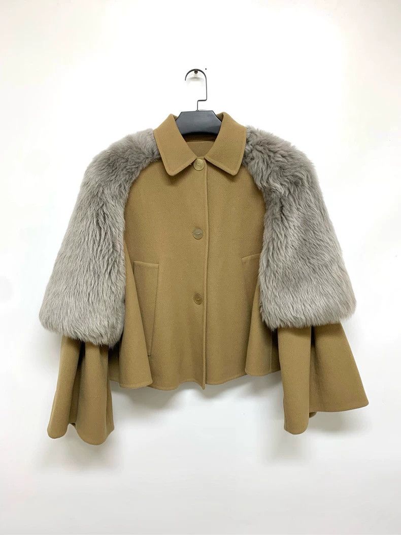 Loewe LOEWE Short apricot wool coat Size XXS / US 00 / IT 34 - 1 Thumbnail
