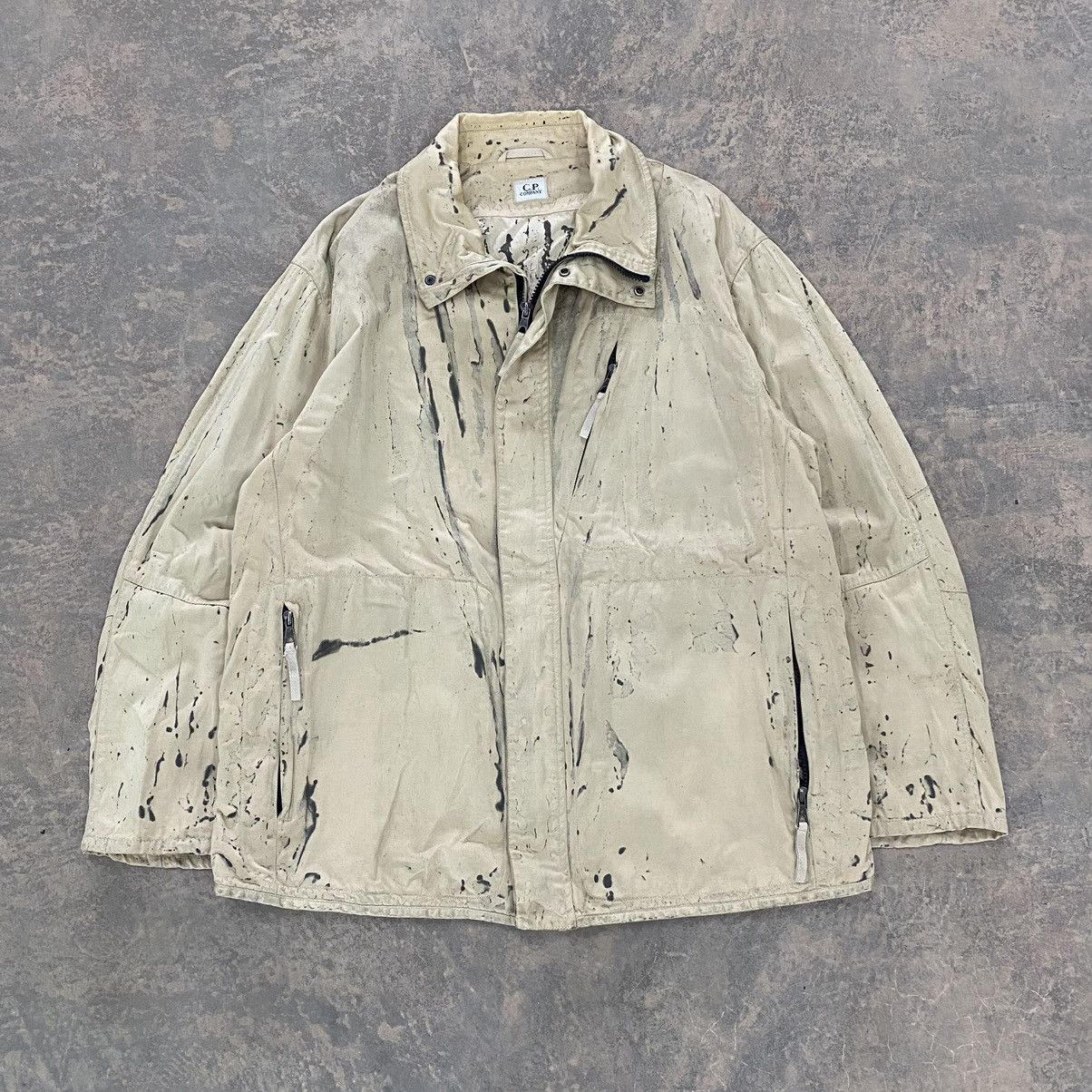 C.P. Company VINTAGE C.P. COMPANY WAXED PAINT SPLATTER ZIPPER JACKET Size US L / EU 52-54 / 3 - 1 Thumbnail