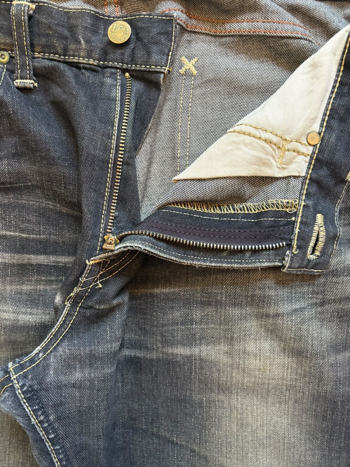 Lee Vintage Lee Rusty Wash Distressed Loose Baggy Jeans Size US 34 / EU 50 - 11 Thumbnail