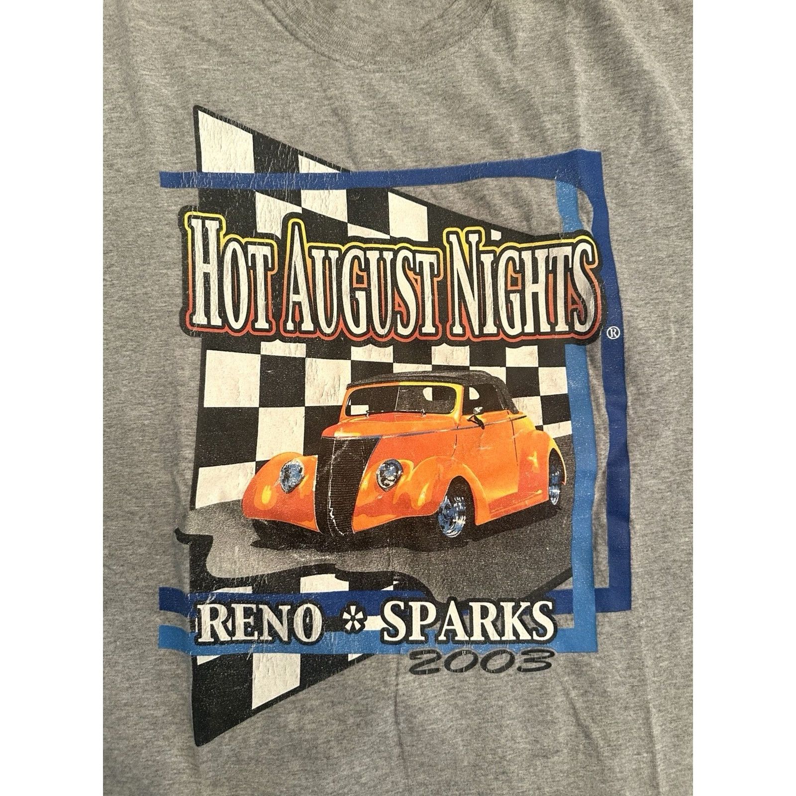 Vintage VINTAGE Hot August Nights 2003 Reno Sparks T-Shirt Gray XL Mens SZ Size US XL / EU 56 / 4 - 2 Thumbnail