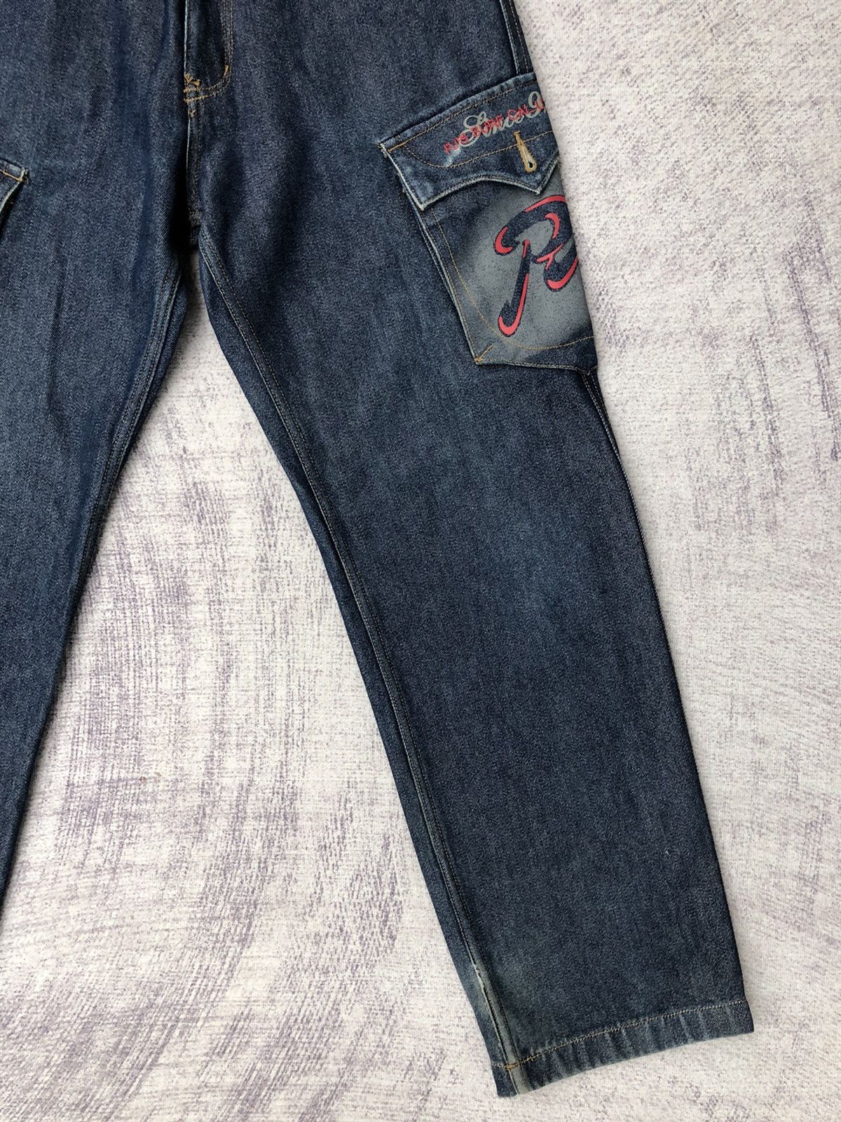 Japanese Brand PJ's Japanese Surfwear Hip Hop Jeans Cargo Shiny Pants Size US 27 - 5 Thumbnail
