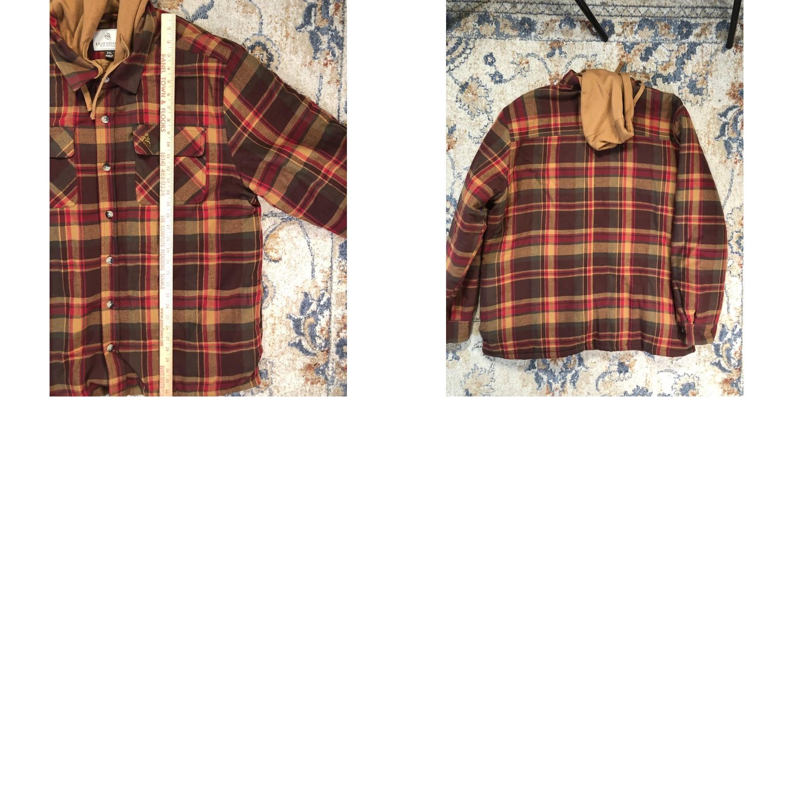 Vintage Legendary Whitetails Jacket Mens 2XL Brown Plaid Flannel Hooded Lined Outdoor Style Parka Jacket Size US XXL / EU 58 / 5 - 8 Thumbnail