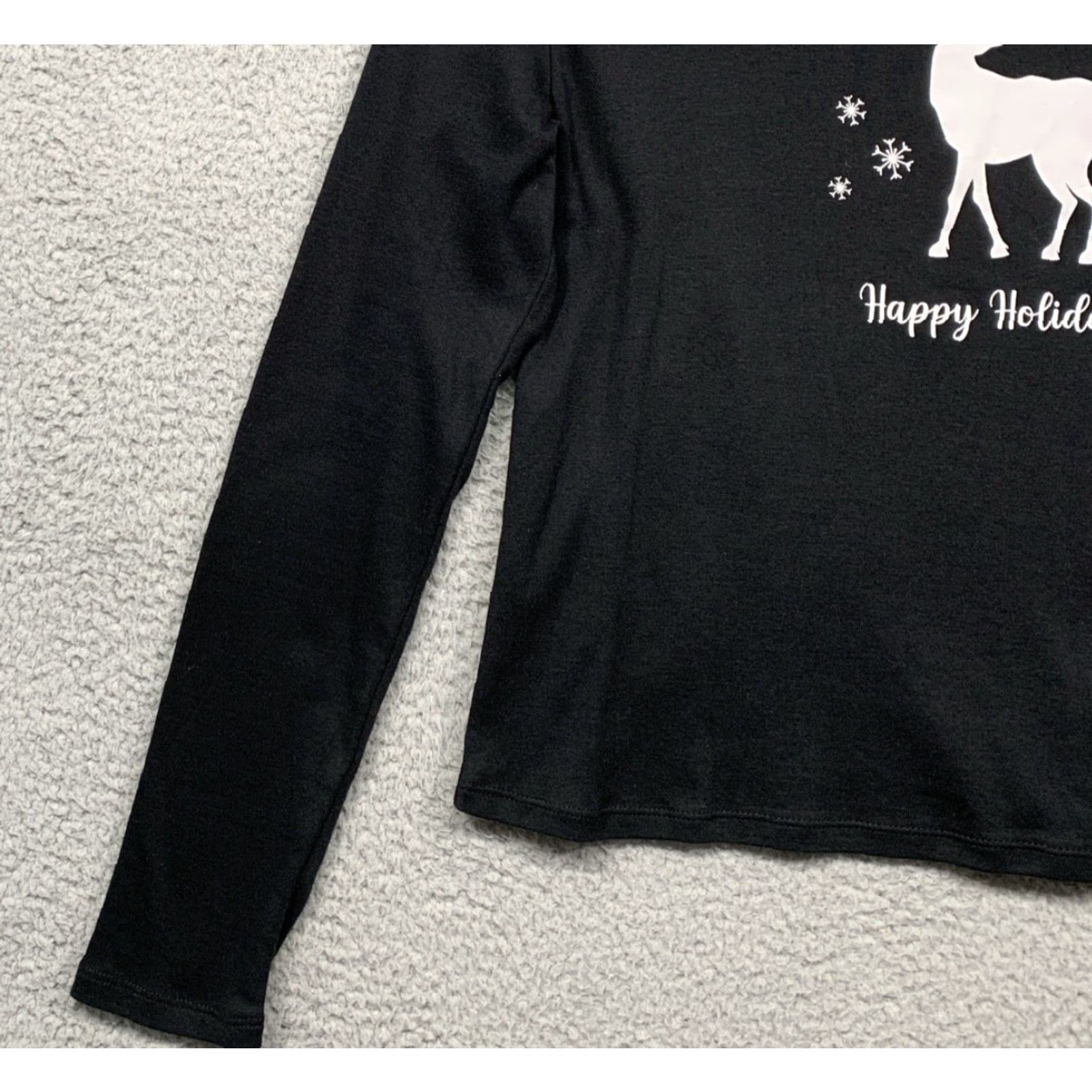 Vintage Dreamwave Women’s Long Sleeve Tee Pullover L Black Graphic Christmas Shirt Womens Regular Fit Size L Size L / US 10 / IT 46 - 7 Thumbnail