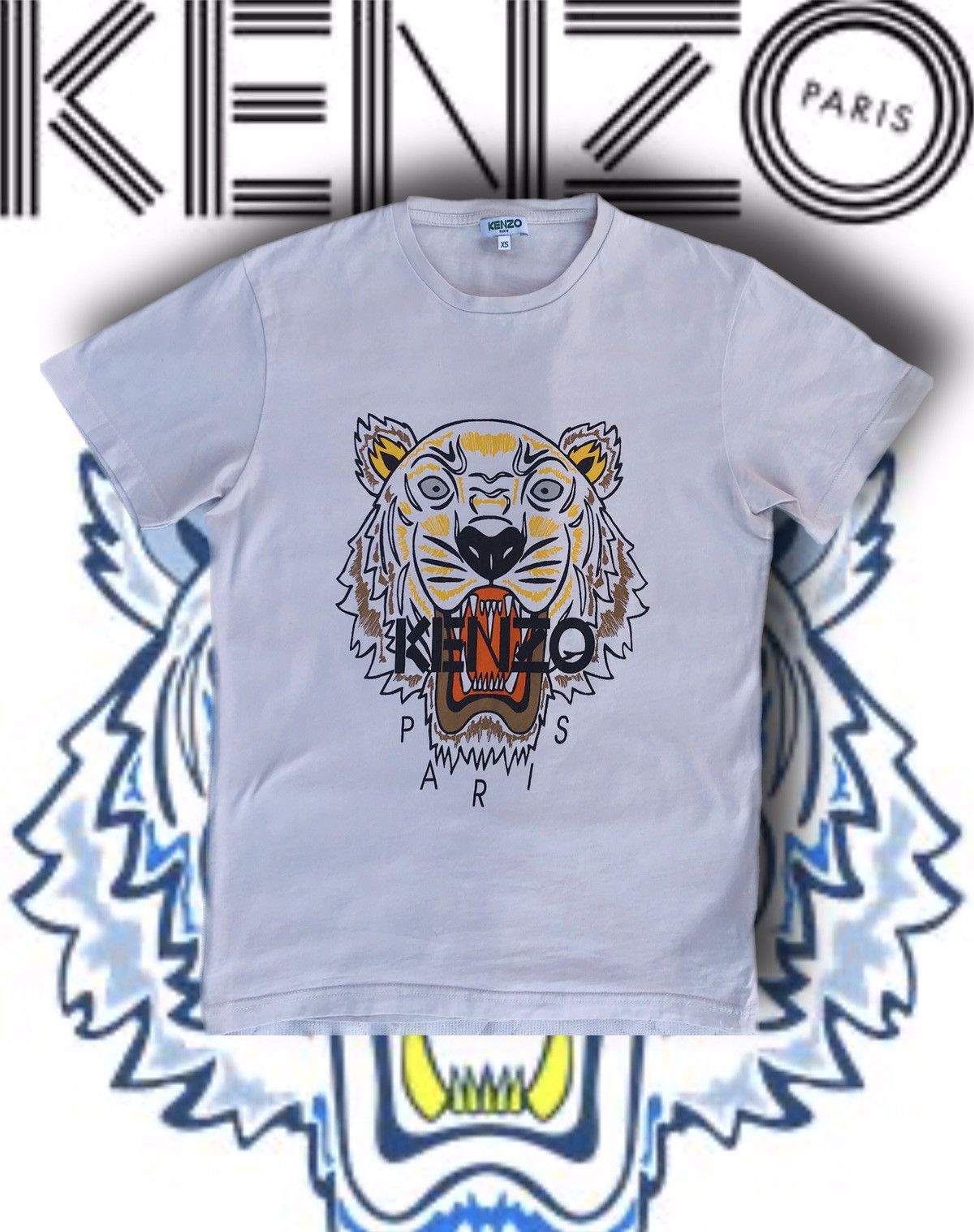 Kenzo Kenzo Paris Graphic Tiger Printed Short Sleeve T-Shirt Mens Size US XS / EU 42 / 0 - 1 Thumbnail