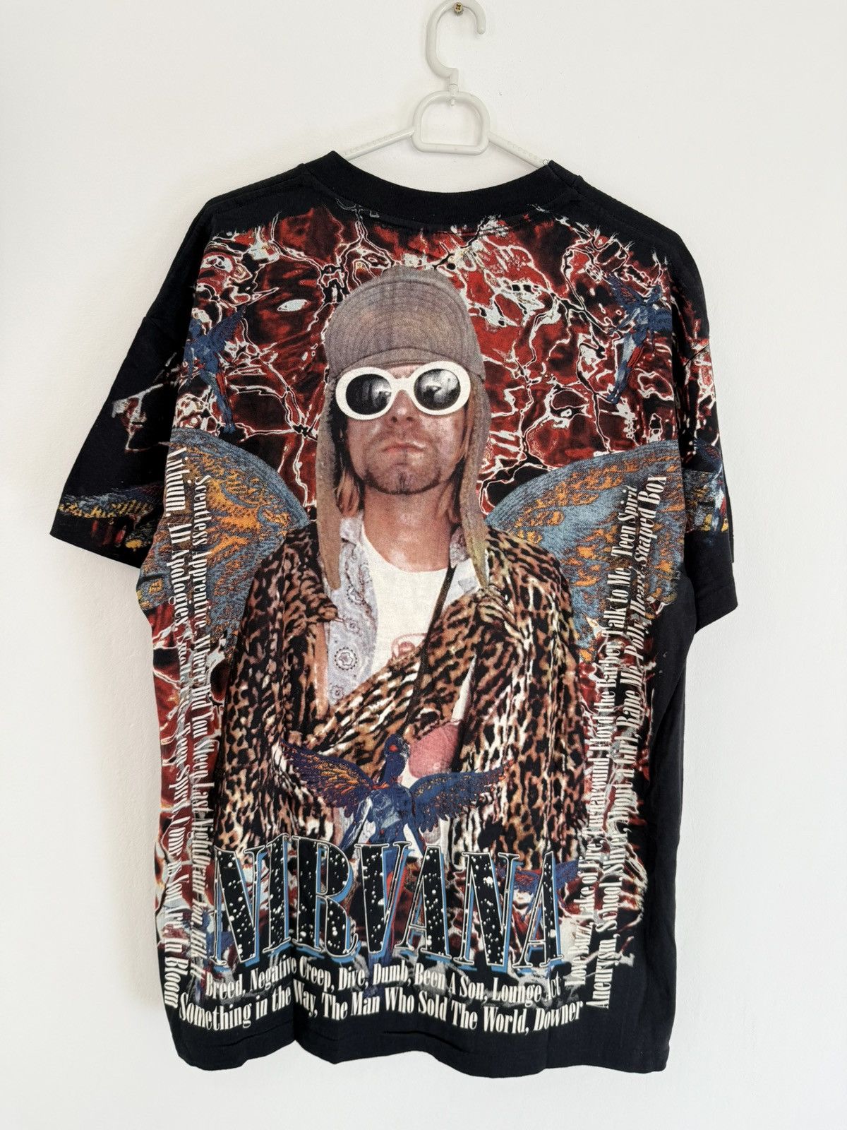Vintage Kurt Cobain Nirvana vintage t shirt merch xl all overprint Size US XL / EU 56 / 4 - 1 Thumbnail
