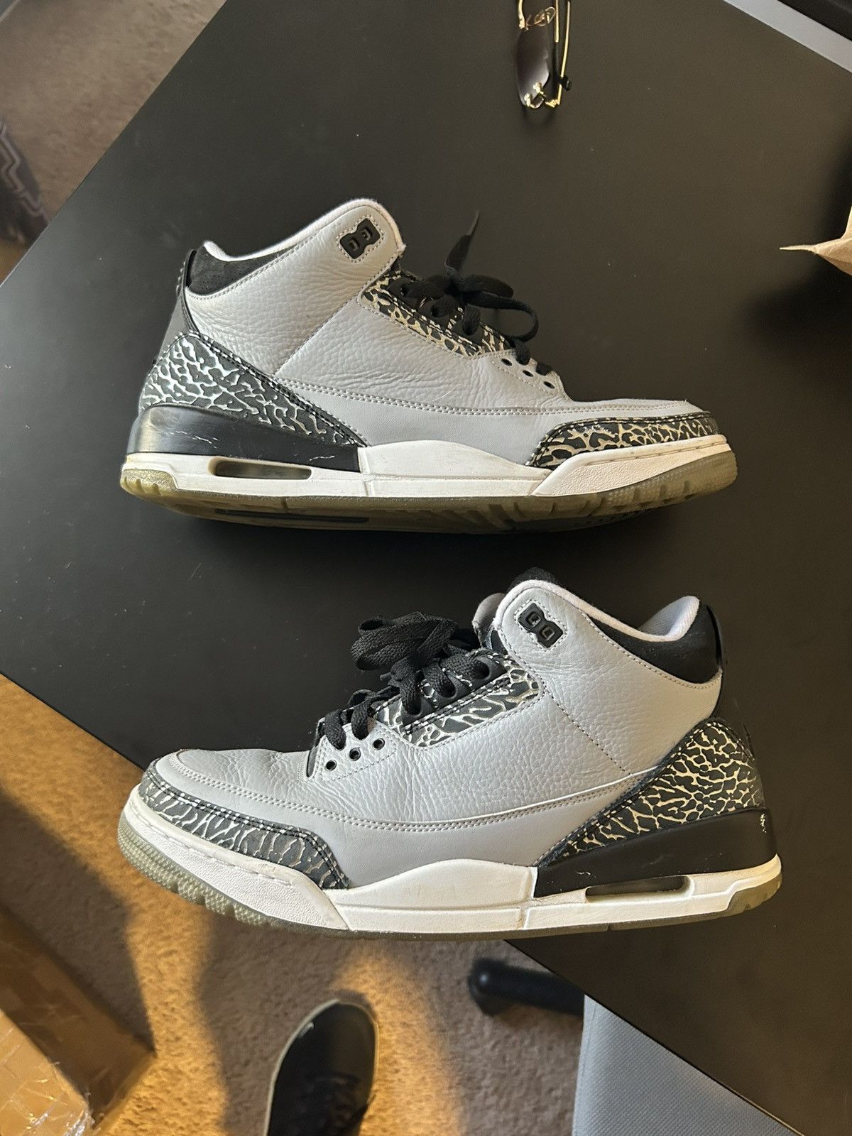 Jordan Brand × Nike Air Jordan Wolf Gray 3s Size US 10.5 / EU 43-44 - 4 Thumbnail