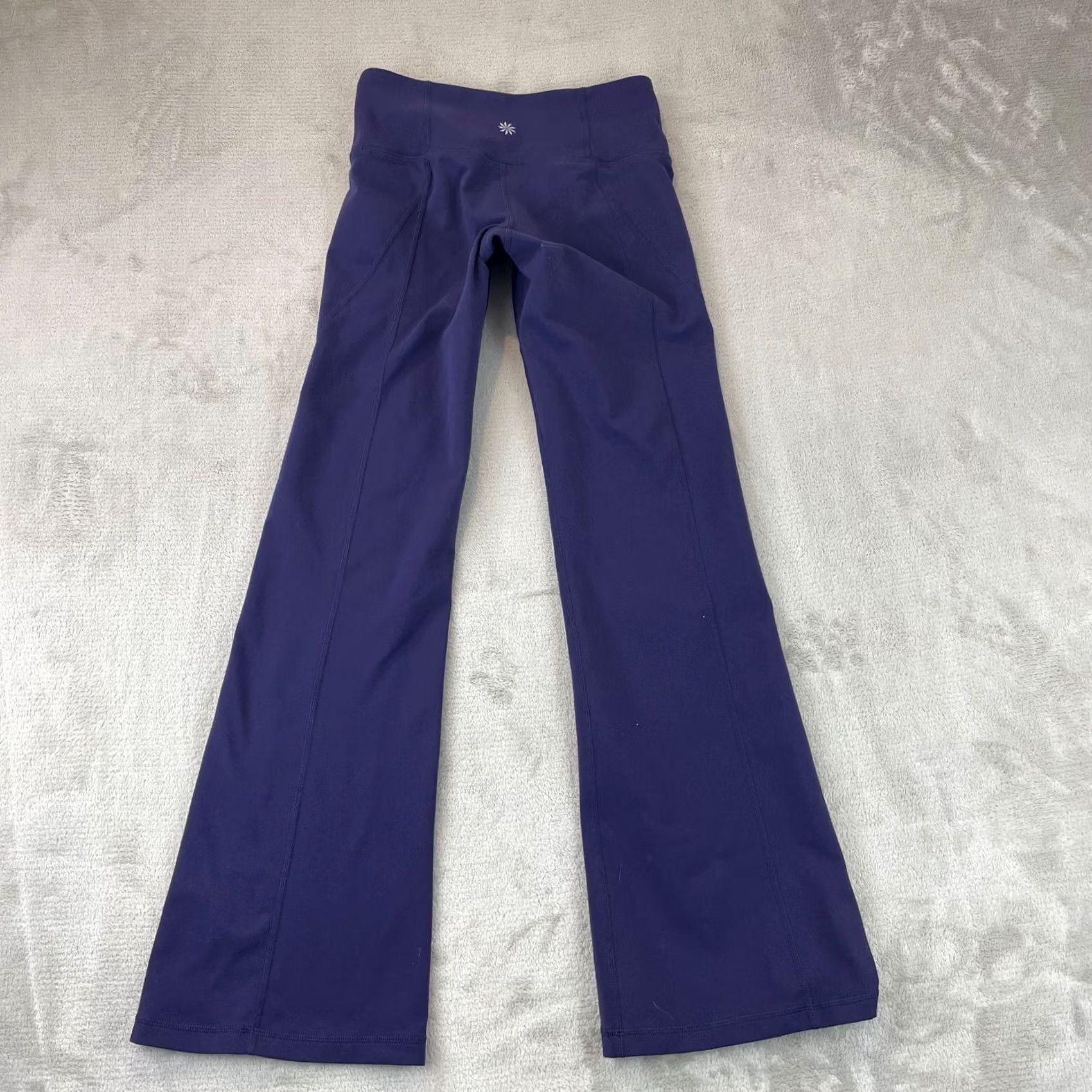 Athleta Athleta Revelation Flare Pants Women XSP Petite Purple Yoga Athleisure Active Size 42" / US 20 - 7 Thumbnail