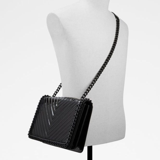 Aldo Aldo Greenwald black quilted chain detail crossbody bag Size ONE SIZE - 3 Thumbnail