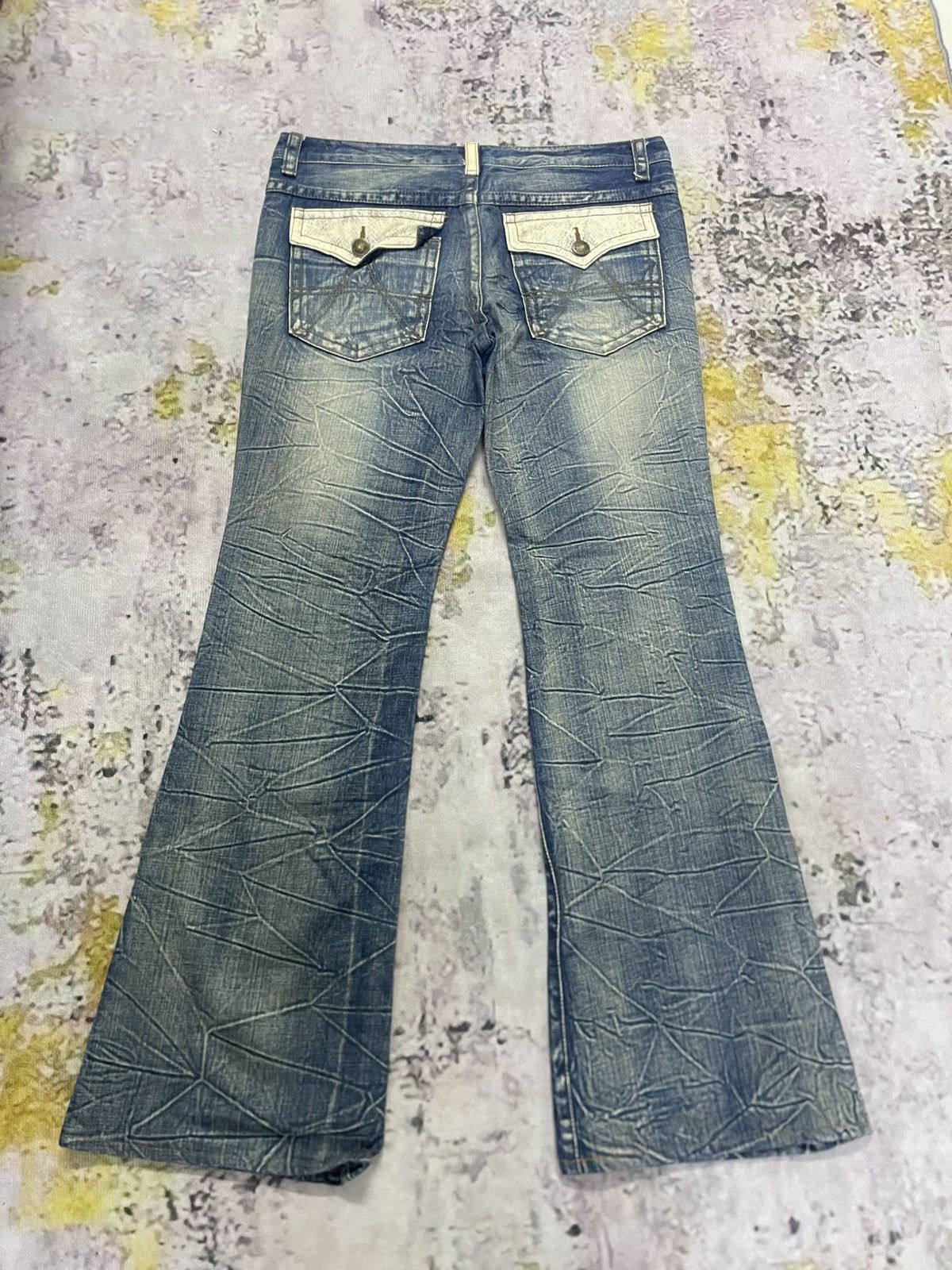 Other Flare Japanese Jeans Lightning Wash Real Vintage Size US 34 / EU 50 - 2 Thumbnail