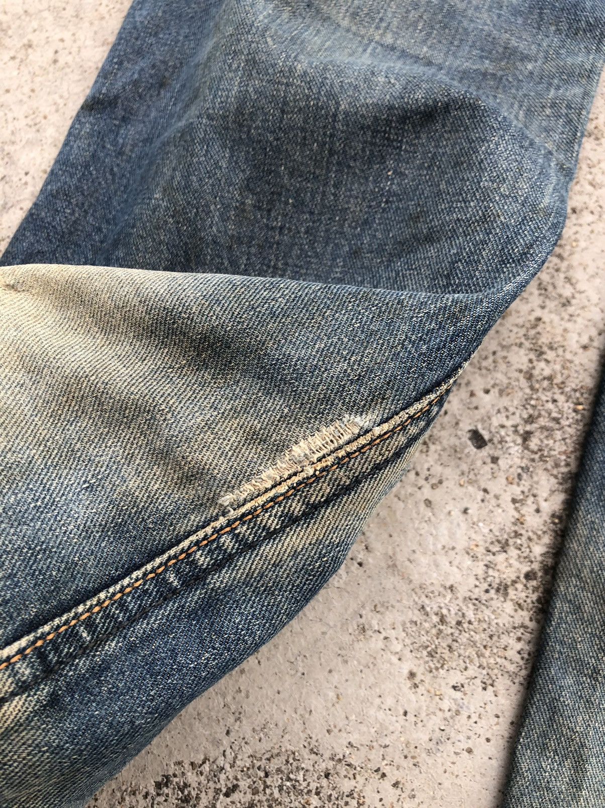 Lee WIDE LEG RUSTY BLUE VINTAGE SELVEDGE DENIM Size US 30 / EU 46 - 11 Thumbnail
