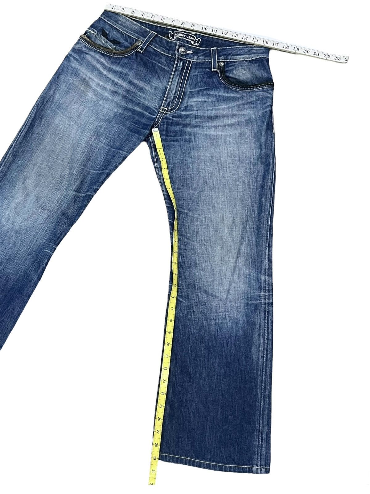 Asspizza × Robins Jeans 🔥Robin's Jean Studded Flap Distressed Denim USA Made (W33) Size US 33 - 18 Thumbnail