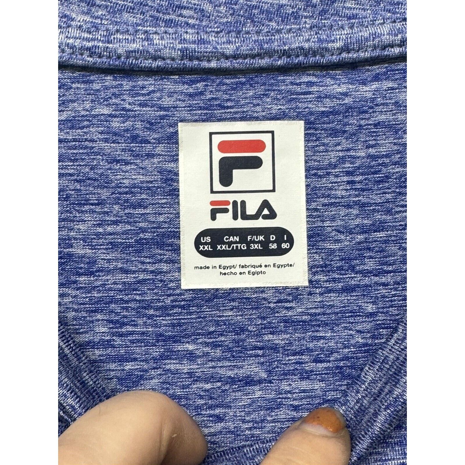 Fila FILA Pickleball Scallop Hem Tee In Atomic Blue Heather 3X Size 3XL / US 20-22 - 5 Thumbnail