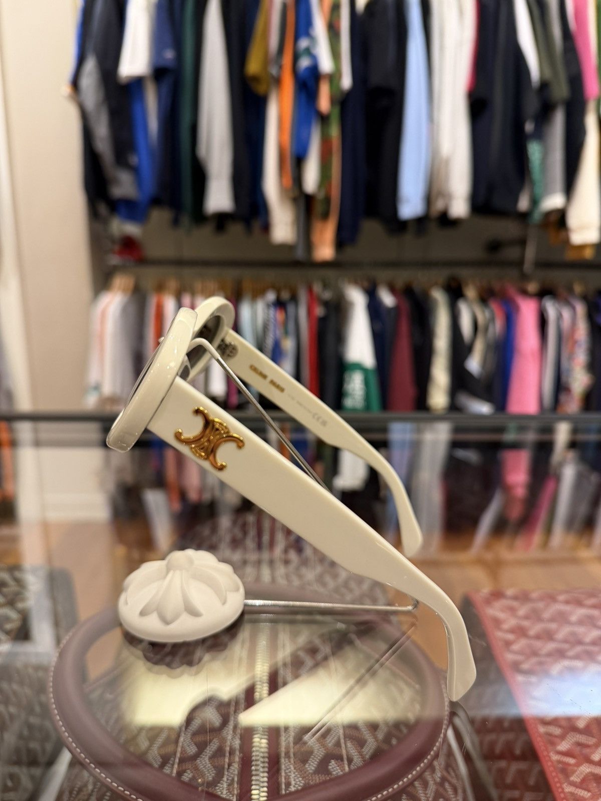 Celine Celine Oval Sunglasses (CL40194U) - Ivory Size ONE SIZE - 3 Thumbnail