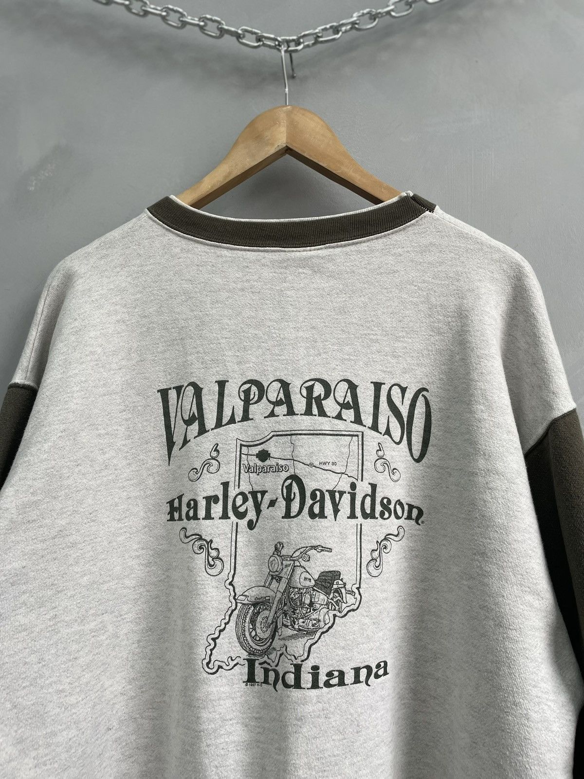Harley Davidson rare boxy fit Harley Davidson 90s 3d emblem sweatshirt Size US L / EU 52-54 / 3 - 7 Thumbnail