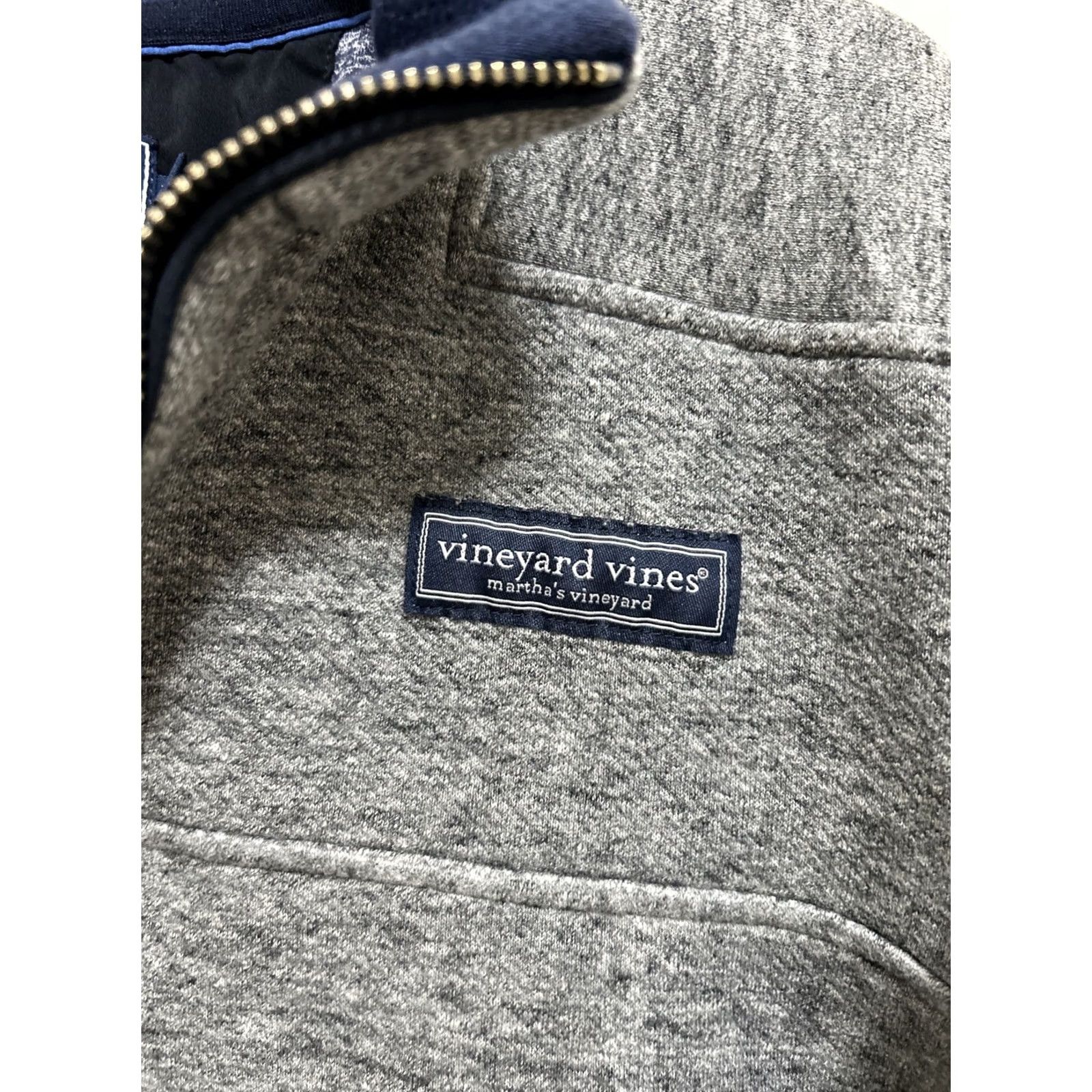 Vineyard Vines Vineyard Vines The Shep Shirt Sweater 1/4 Zip Pullover Womens Medium Gray Blue Knit Pullover Shirt Sweatshirt Size M / US 6-8 / IT 42-44 - 6 Thumbnail