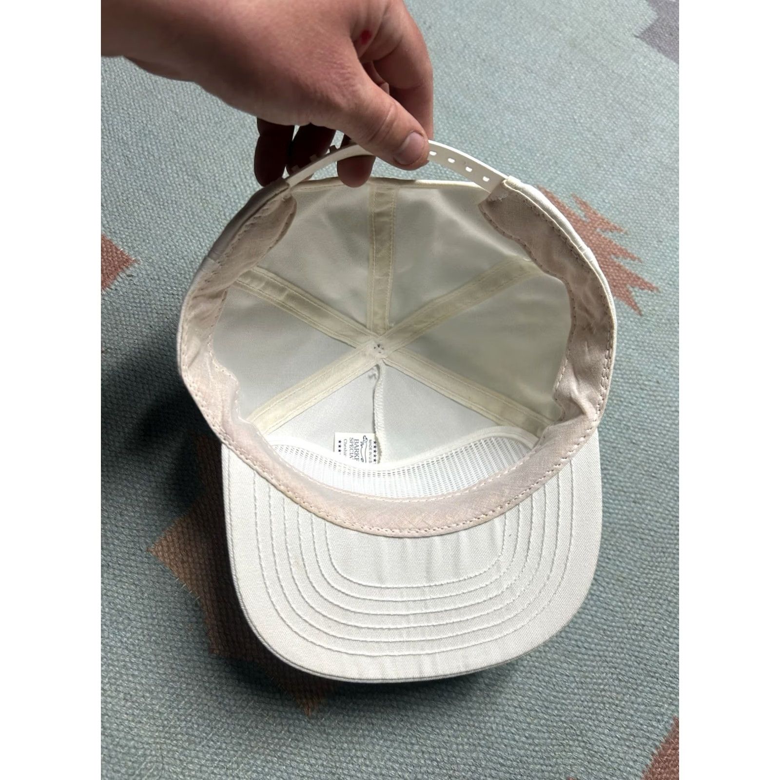 Vintage VINTAGE Snapback Hat Cap USA Ag census farm feed made in USA Men Adjustable White 80s 90s Size ONE SIZE - 5 Thumbnail