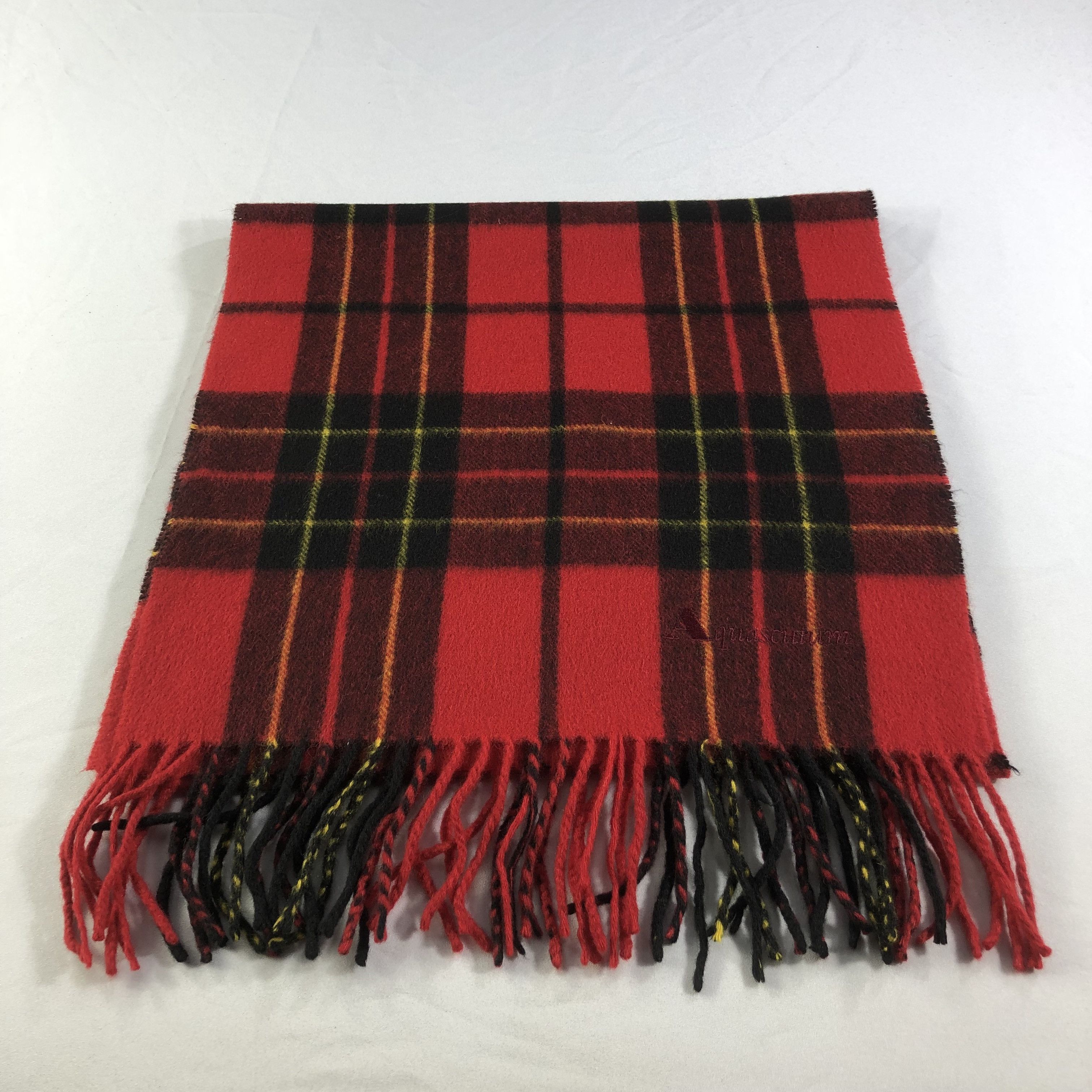 Aquascutum Aquascutum Tartan Cashmere Scarf Muffler V1471 Size ONE SIZE - 2 Thumbnail