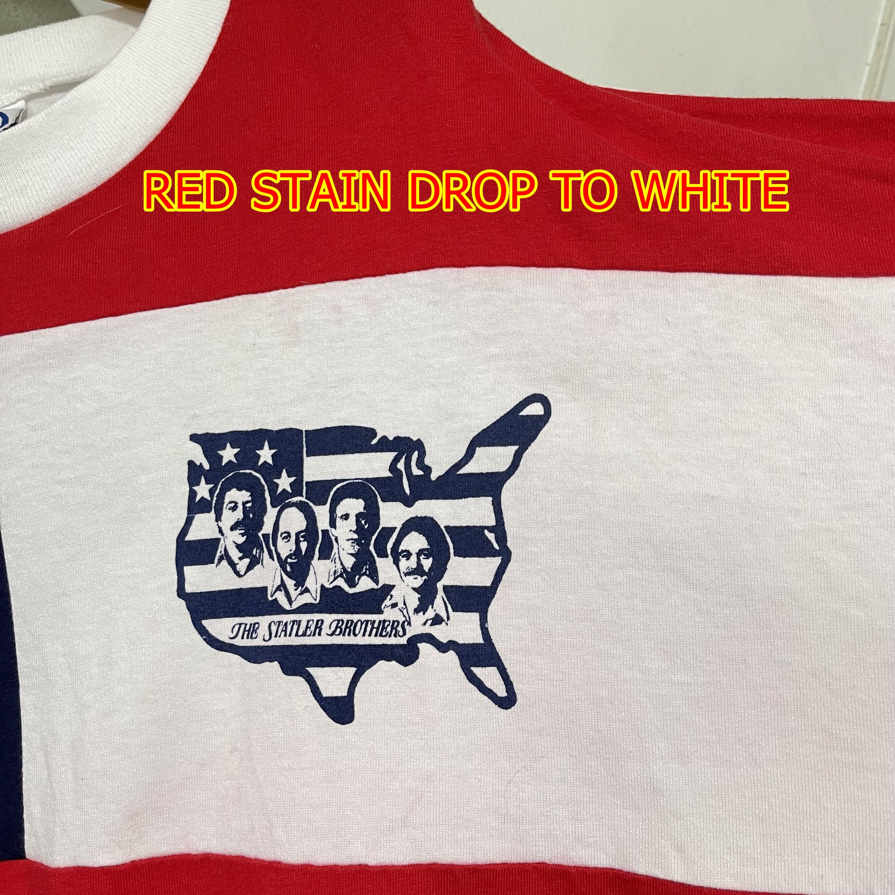 Vintage Vintage 90s The Statler Brothers USA Flag T-Shirt Size US XXL / EU 58 / 5 - 7 Thumbnail
