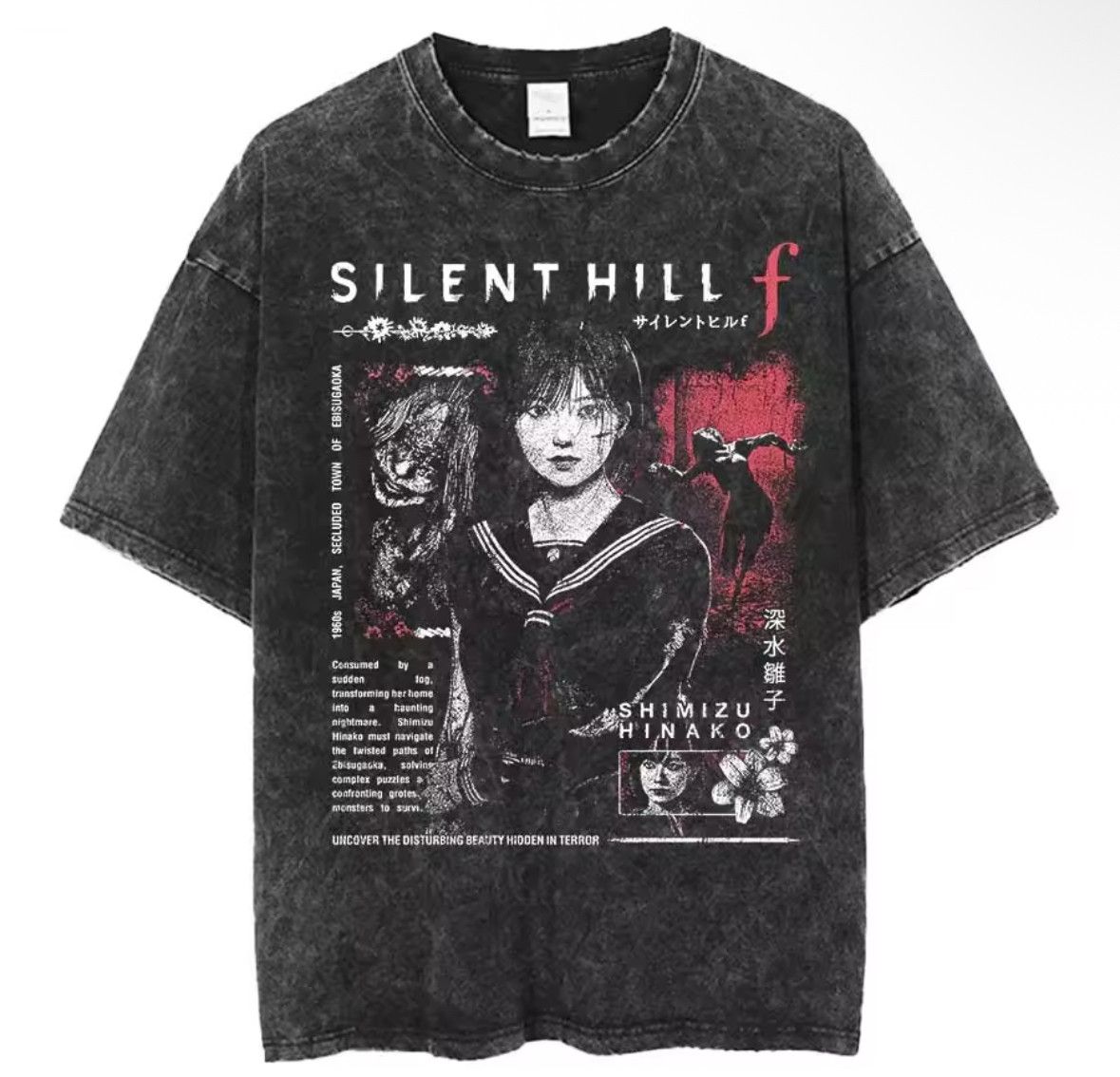 Japanese Brand High Street Silent Hill Horror Game Washed Black T-Shirt Size US M / EU 48-50 / 2 - 1 Thumbnail