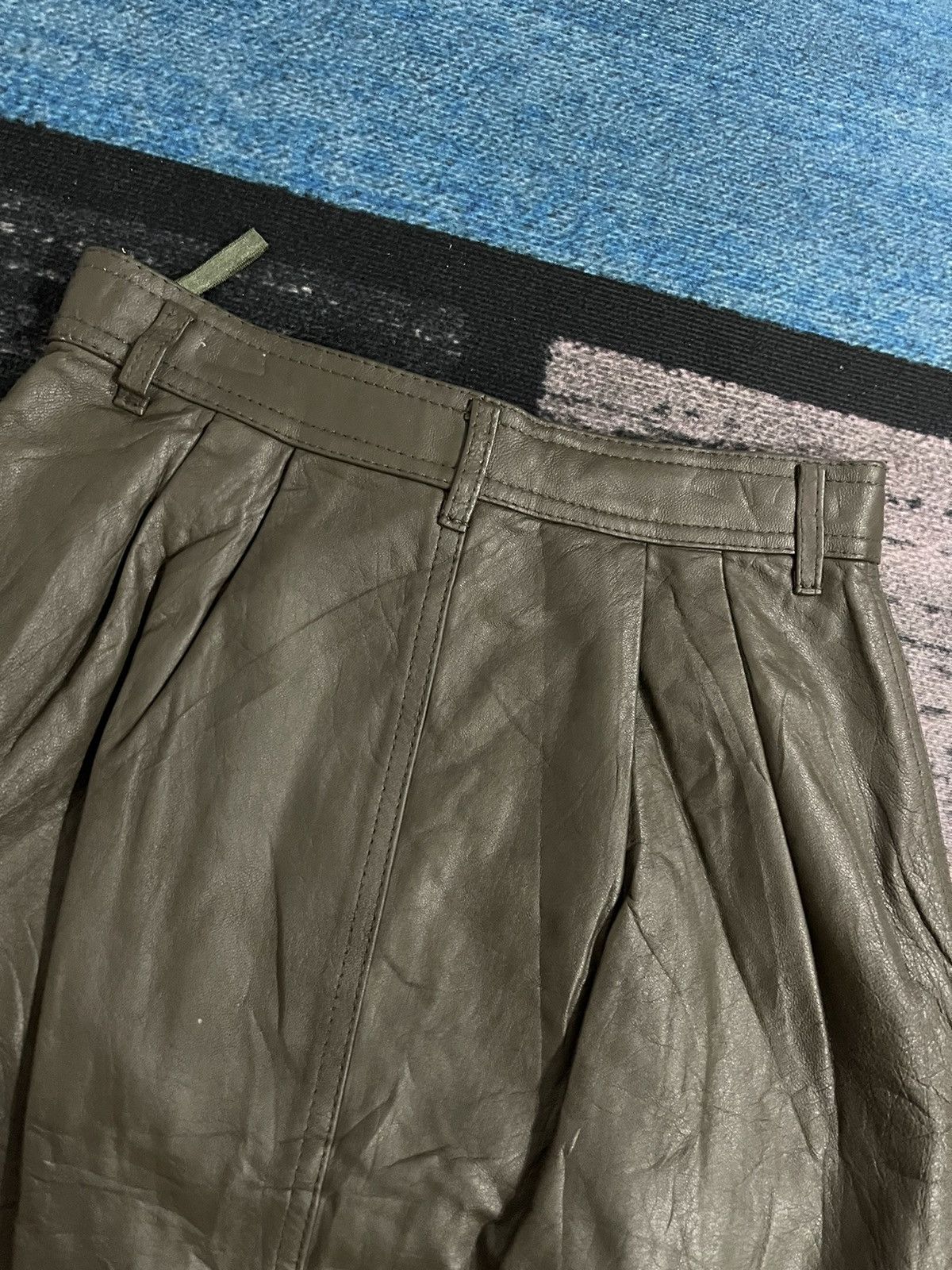 Hai Sporting Gear × Issey Miyake Vintage Issey Miyake Skirt Leather By Hai Sporting Gear Size 26" / US 2 / IT 38 - 8 Thumbnail